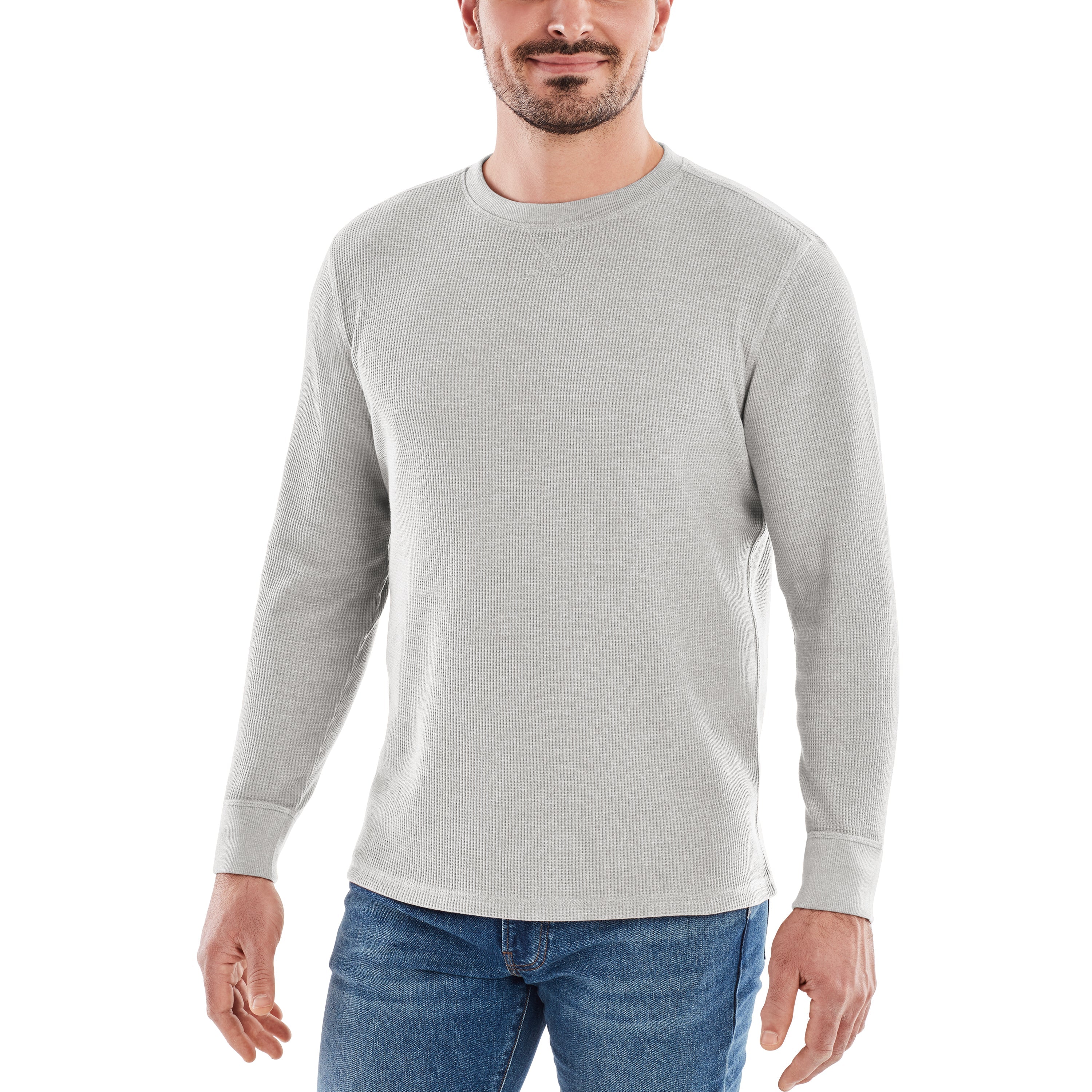 Waffle Knit Thermal Crewneck Shirt