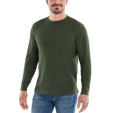 Waffle Knit Thermal Crewneck Shirt