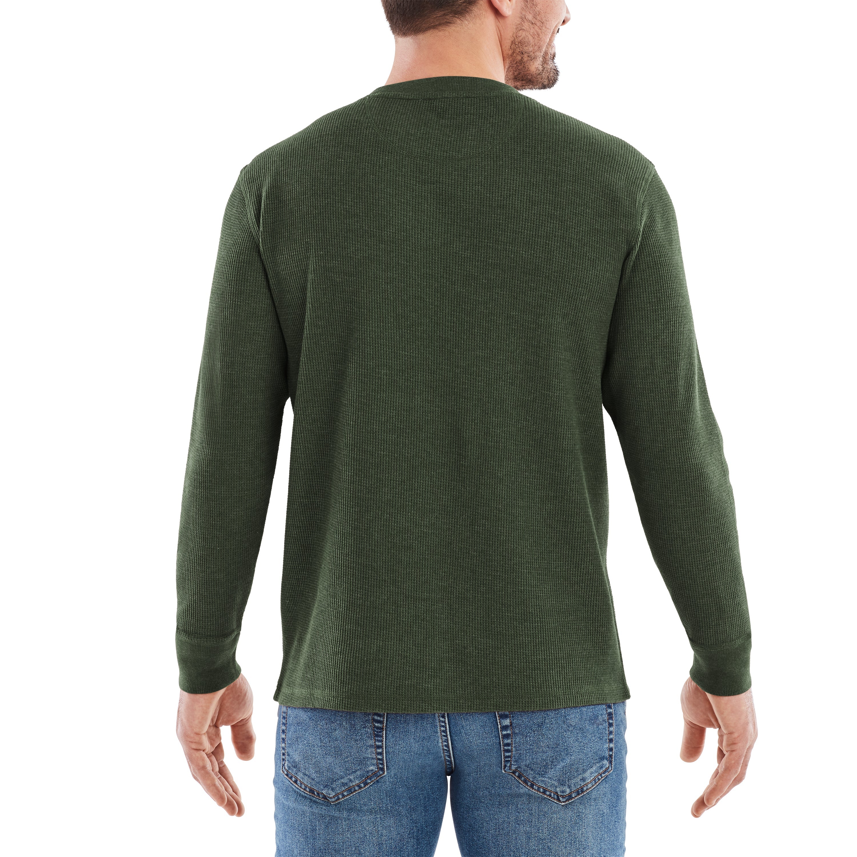 Waffle Knit Thermal Crewneck Shirt