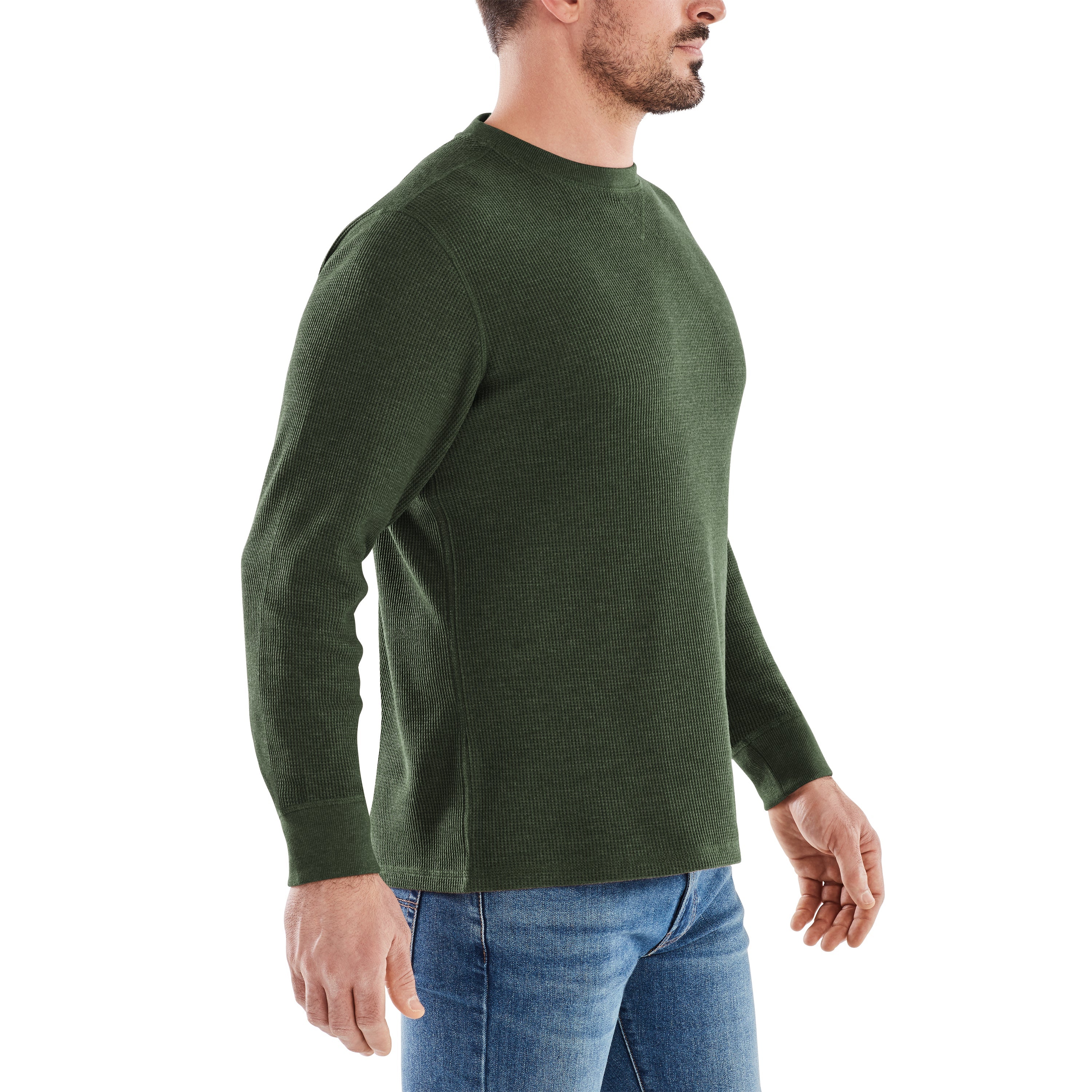 Waffle Knit Thermal Crewneck Shirt