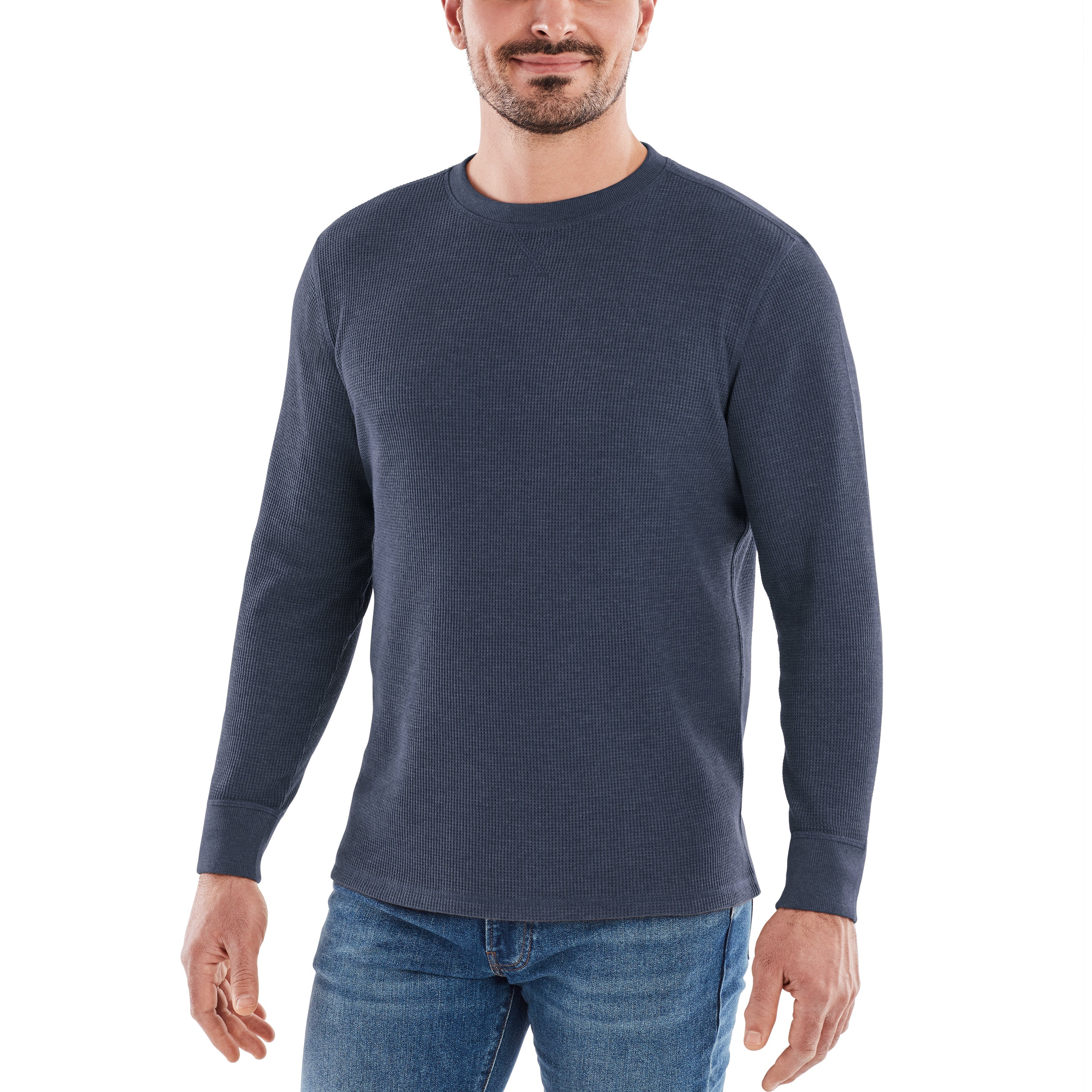 Waffle Knit Thermal Crewneck Shirt