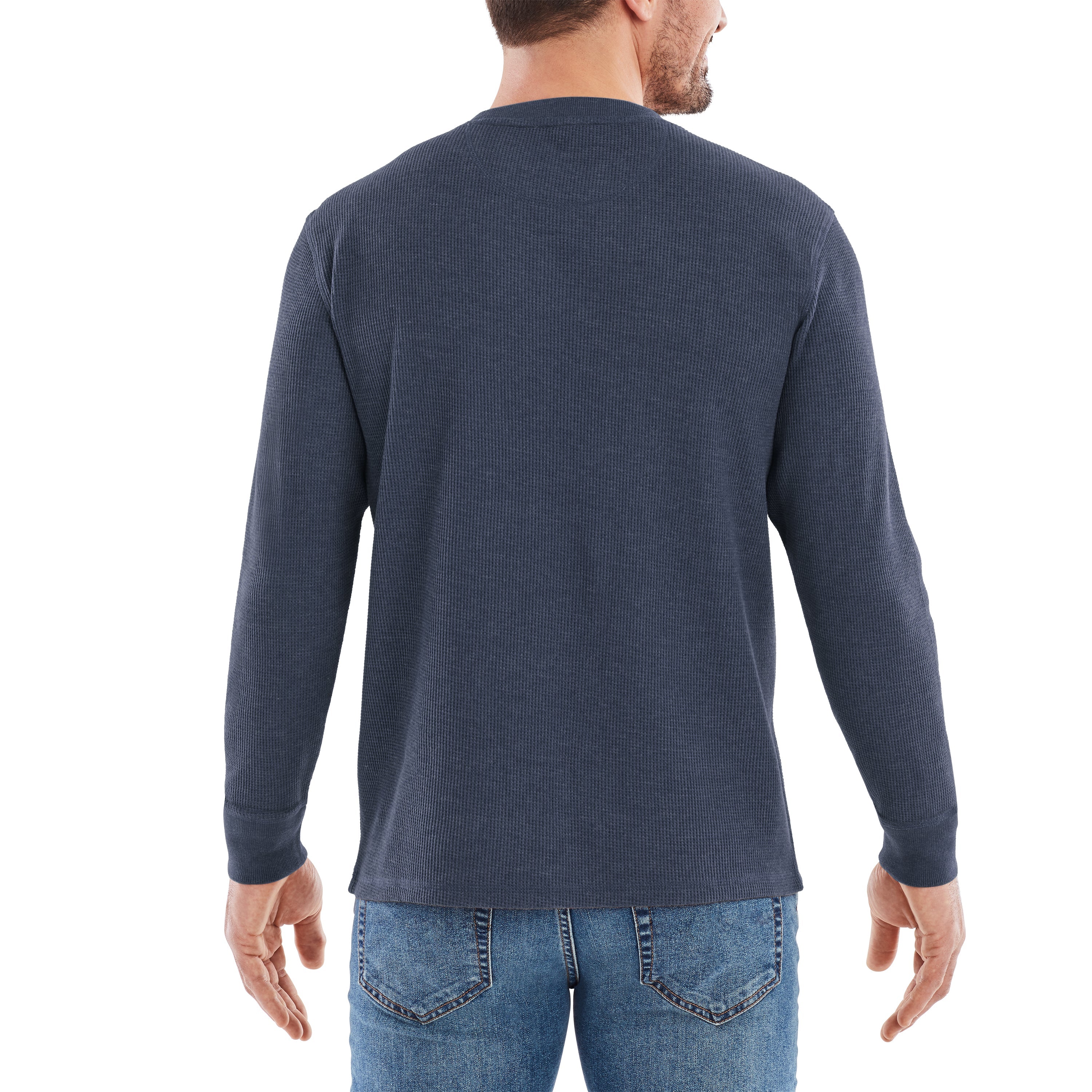 Waffle Knit Thermal Crewneck Shirt