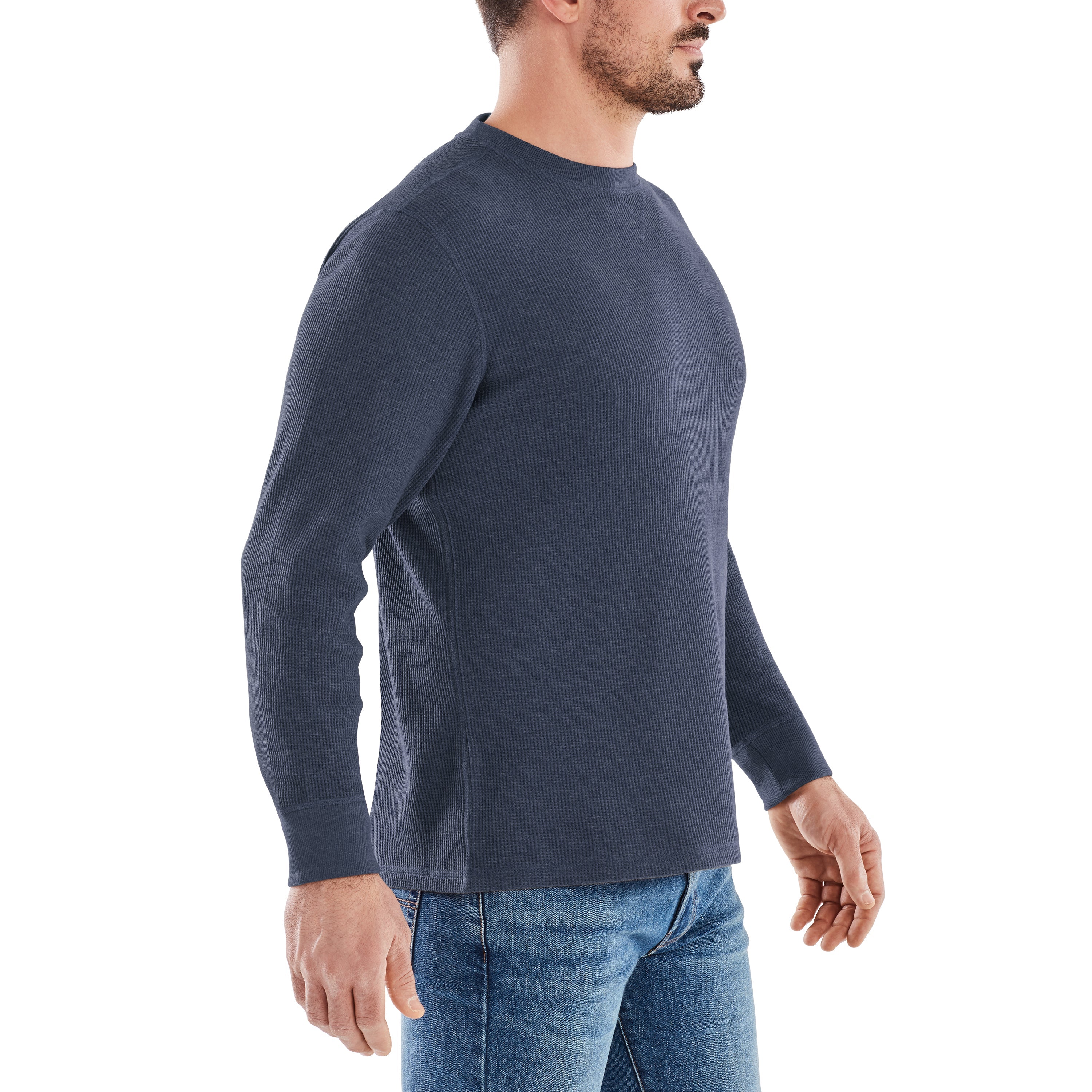 Waffle Knit Thermal Crewneck Shirt