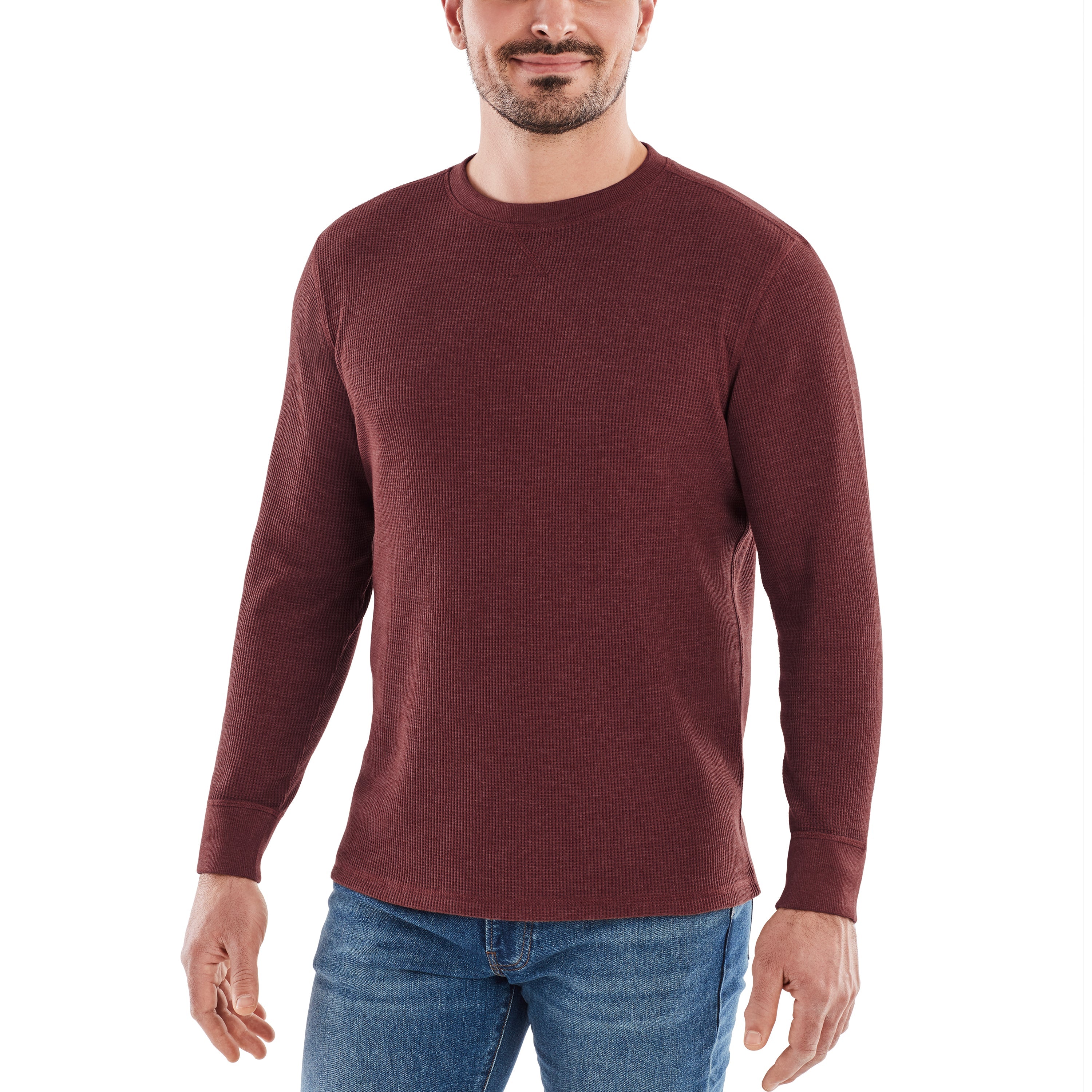 Waffle Knit Thermal Crewneck Shirt