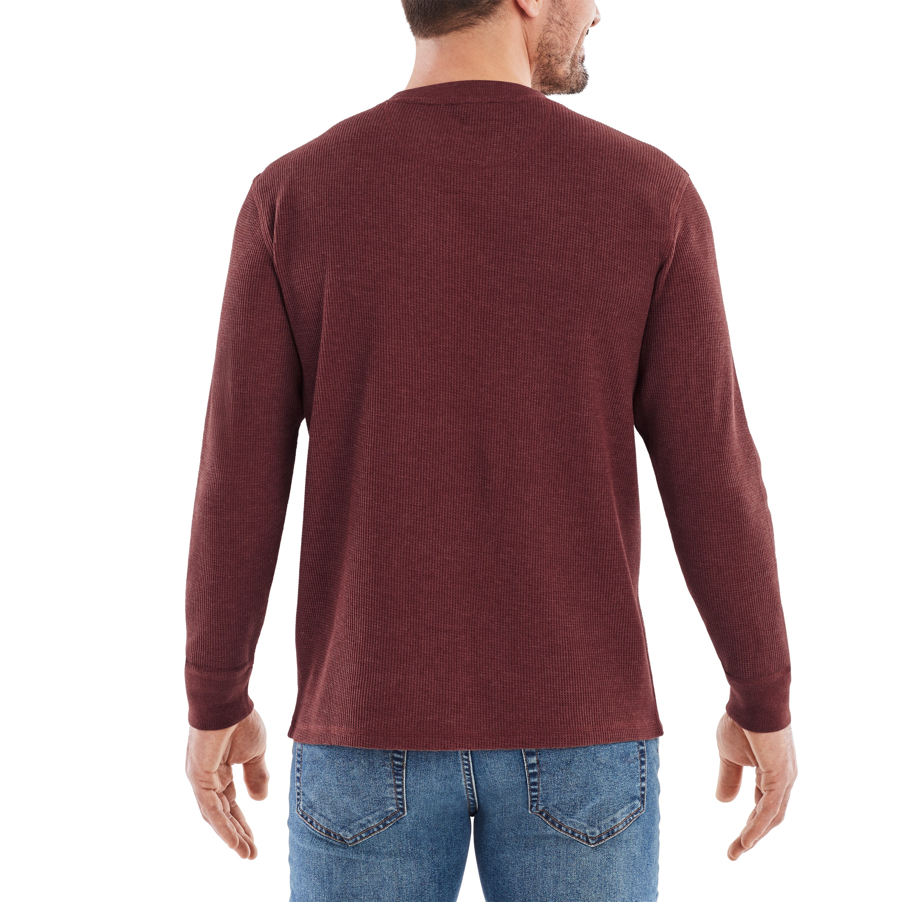 Waffle Knit Thermal Crewneck Shirt