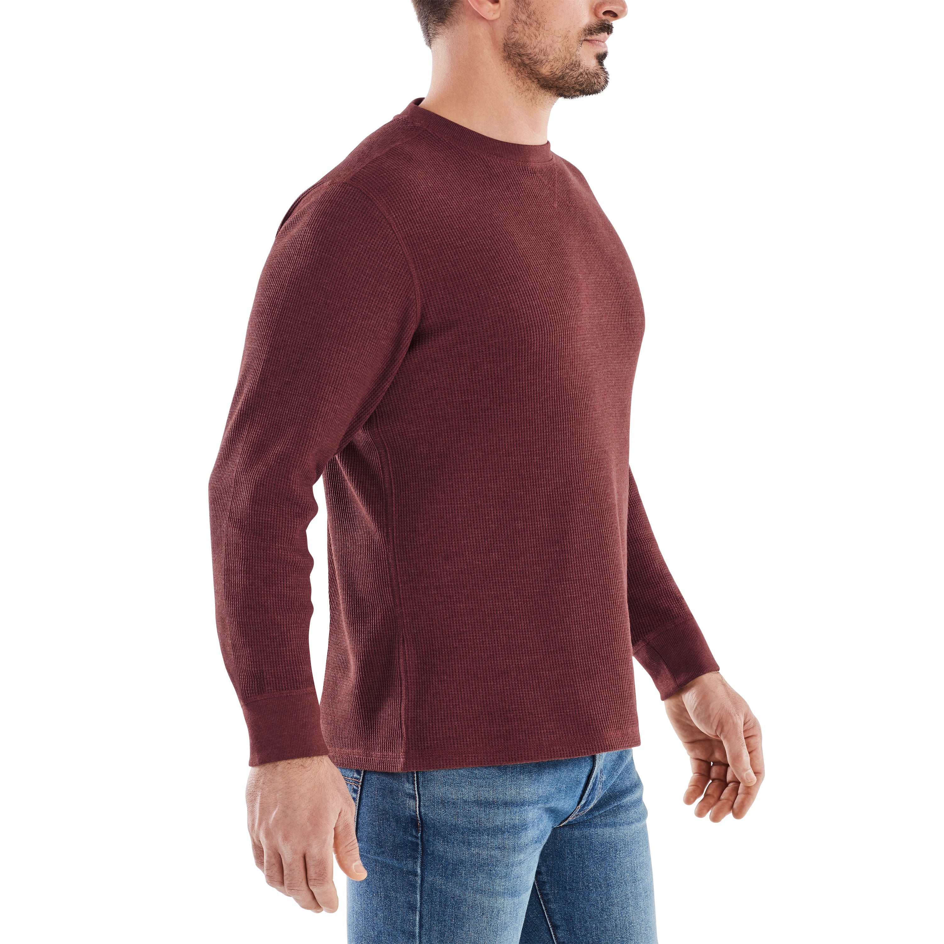 Waffle Knit Thermal Crewneck Shirt