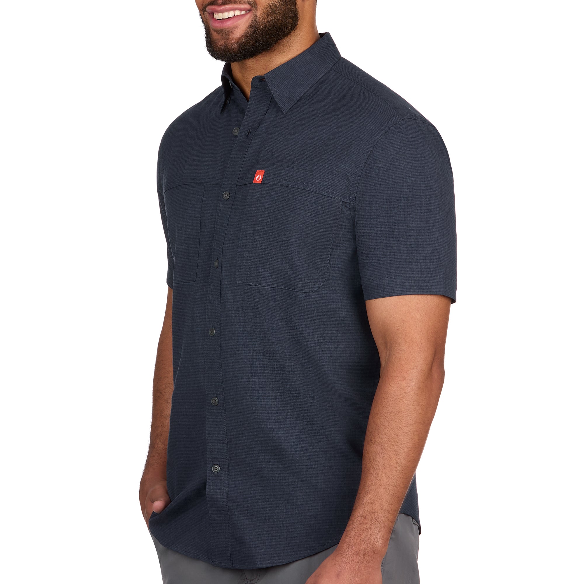 Gradient Stripe Short Sleeve Guide Shirt