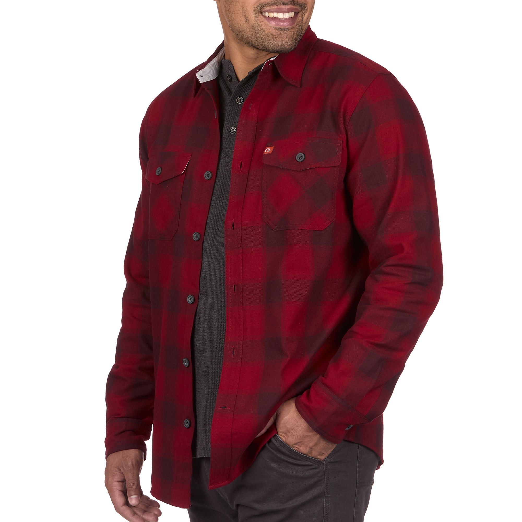 Heavyweight Flannel Shirt with Flap Pockets