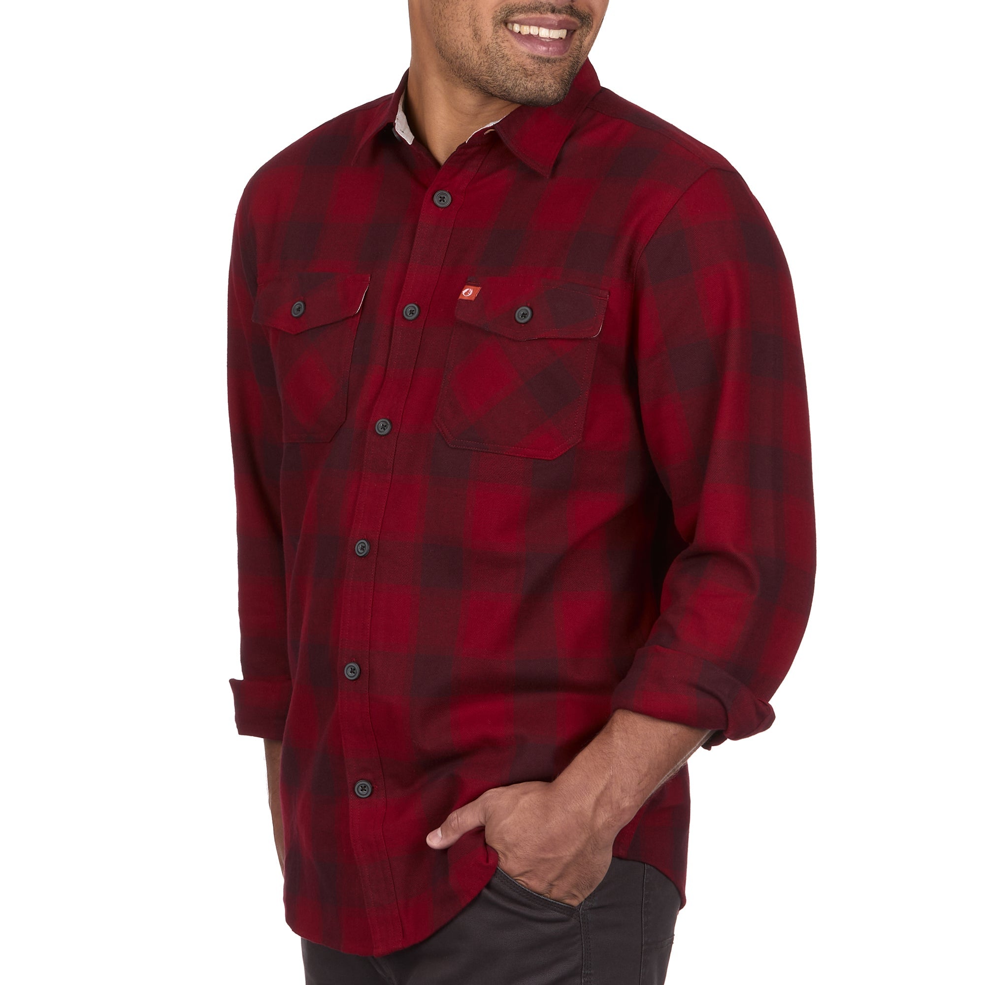 Heavyweight Flannel Shirt with Flap Pockets