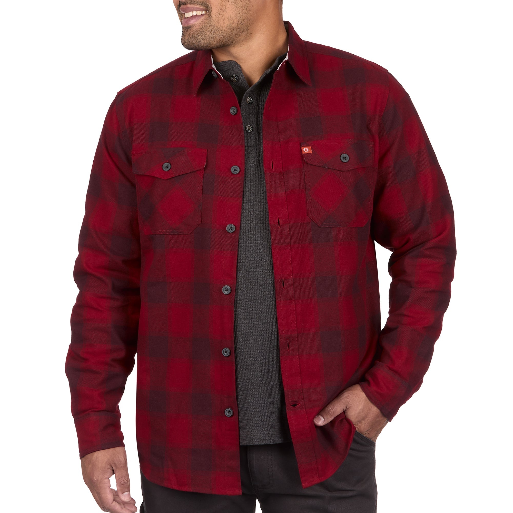 Heavyweight Flannel Shirt with Flap Pockets