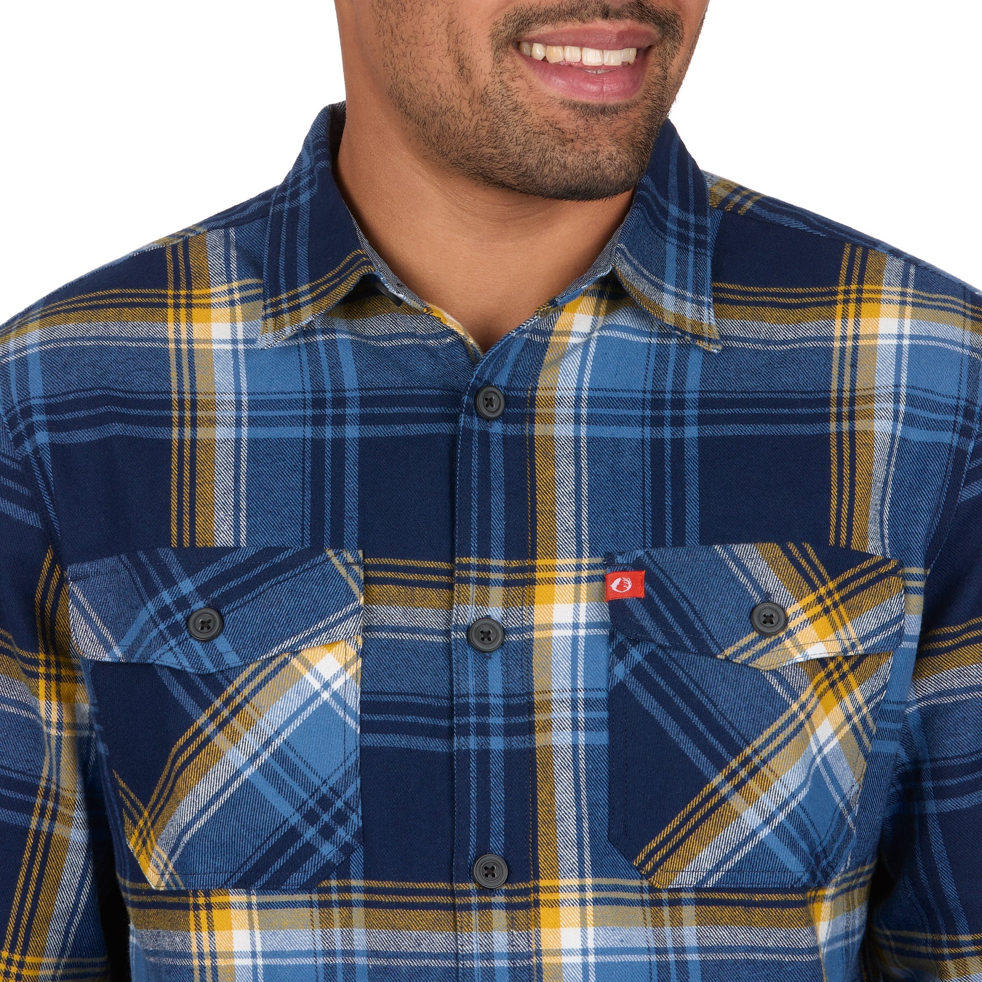 Heavyweight Flannel Shirt with Flap Pockets
