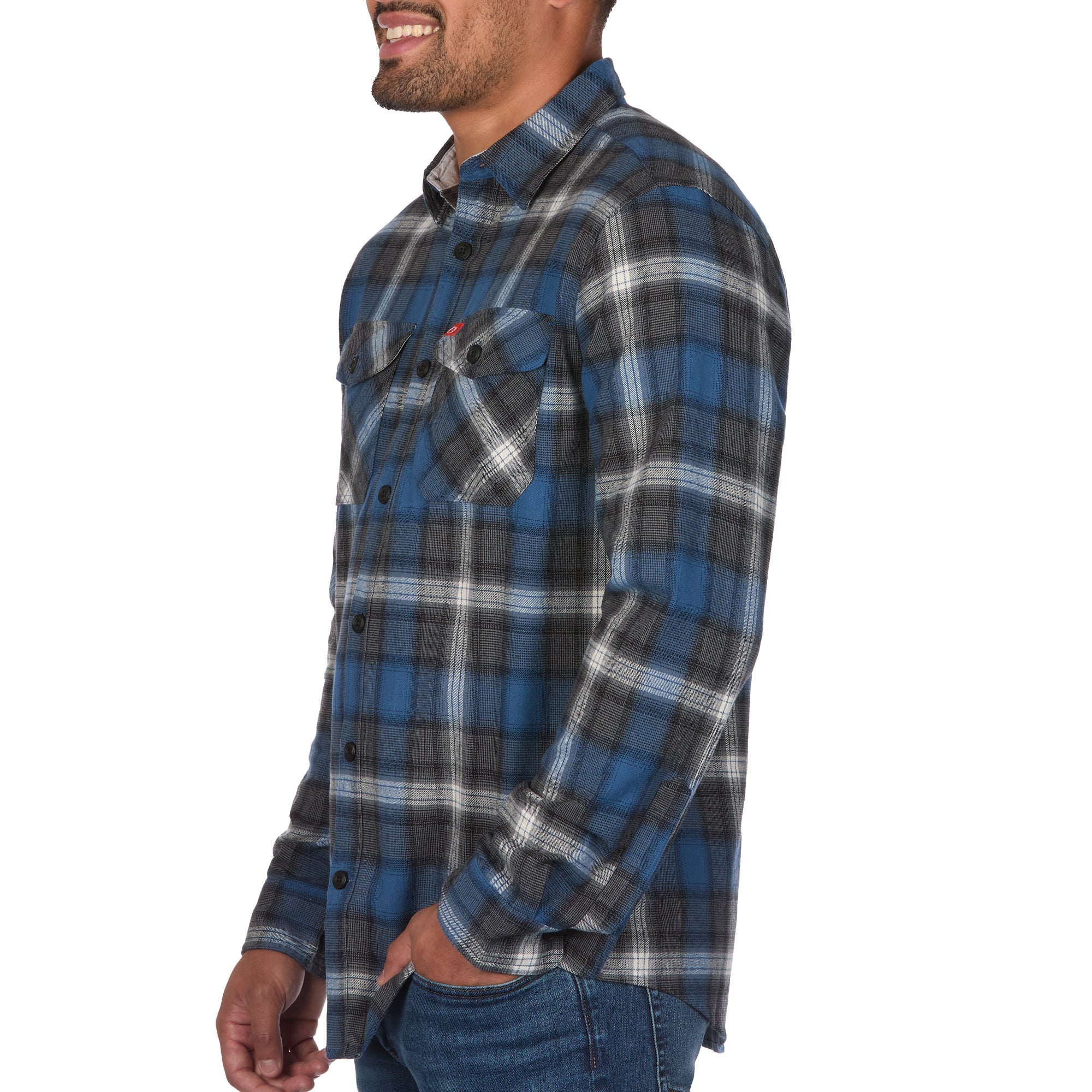 Heavyweight Flannel Shirt with Flap Pockets