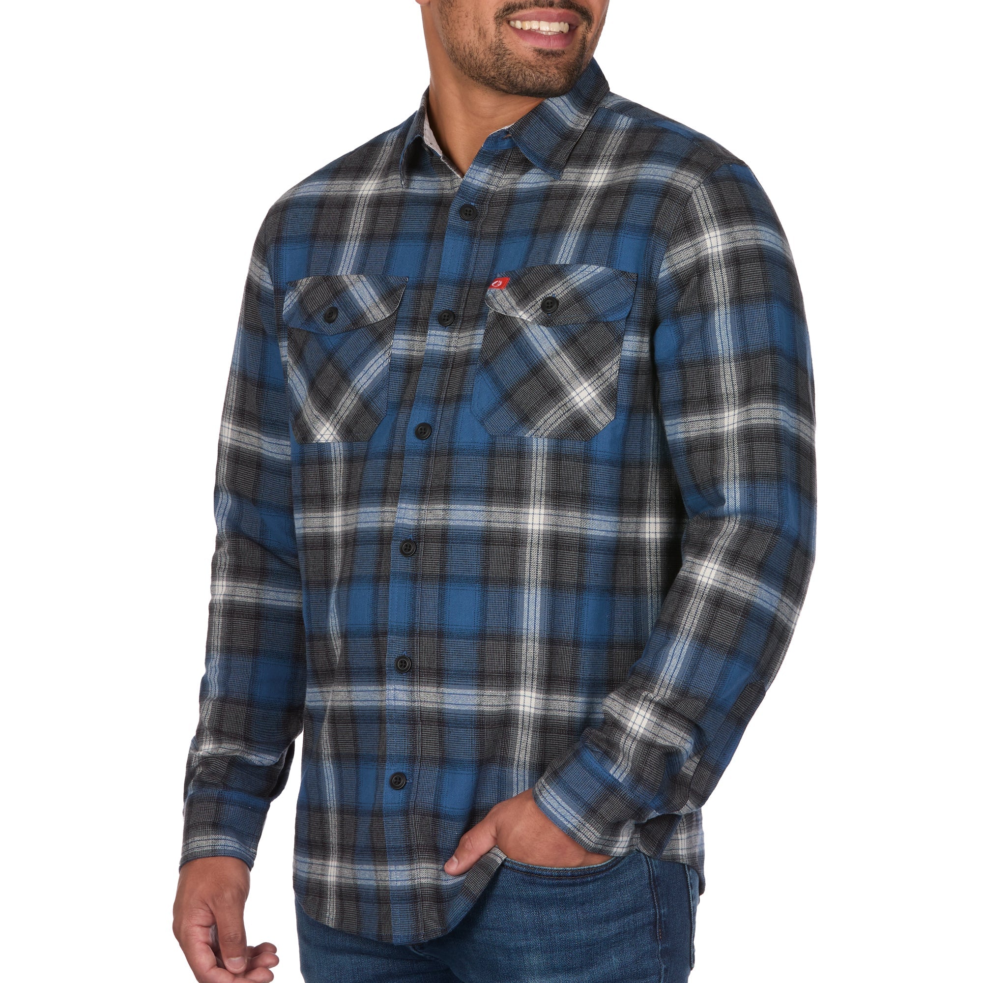Heavyweight Flannel Shirt with Flap Pockets