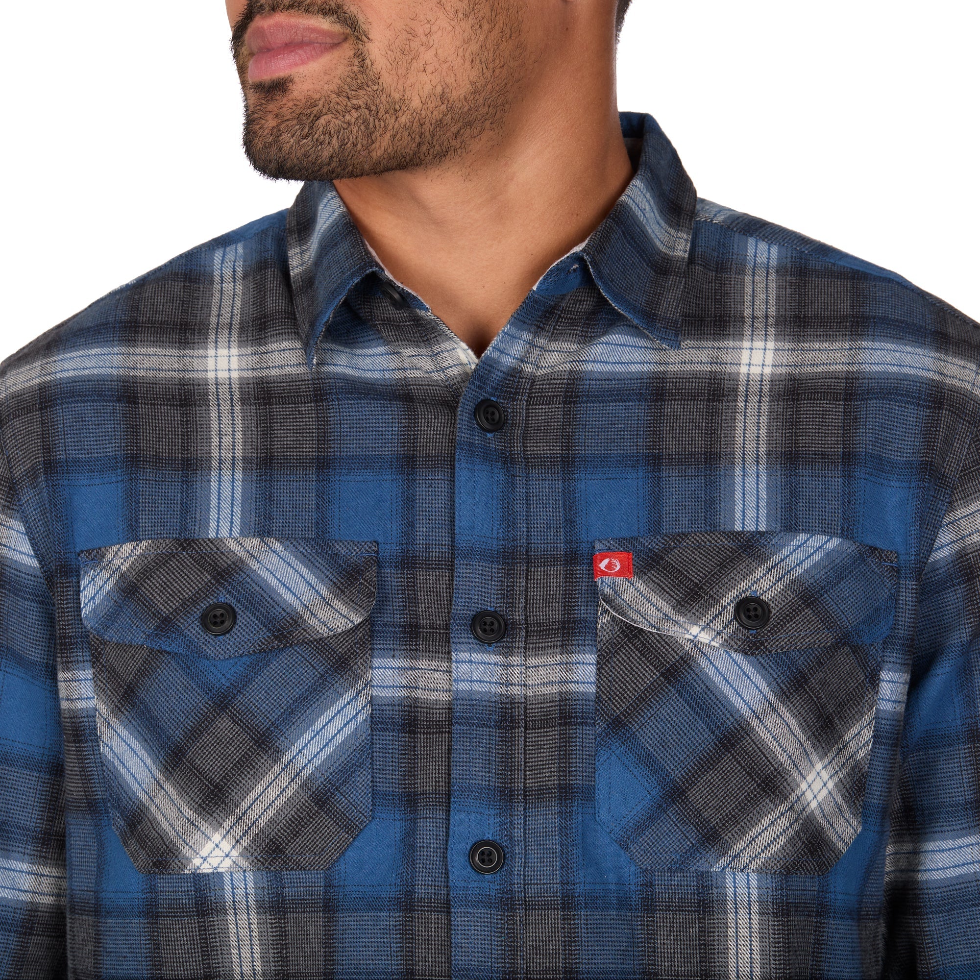 Heavyweight Flannel Shirt with Flap Pockets