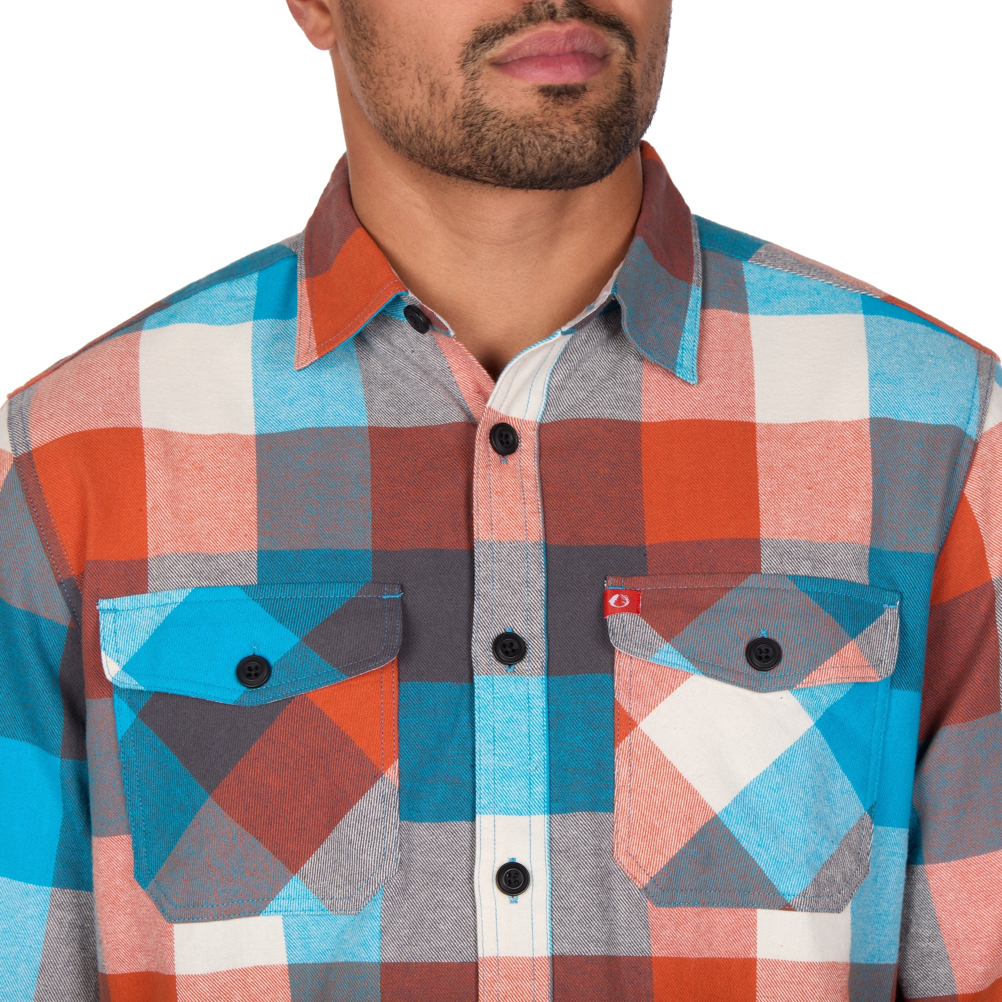 Heavyweight Flannel Shirt with Flap Pockets