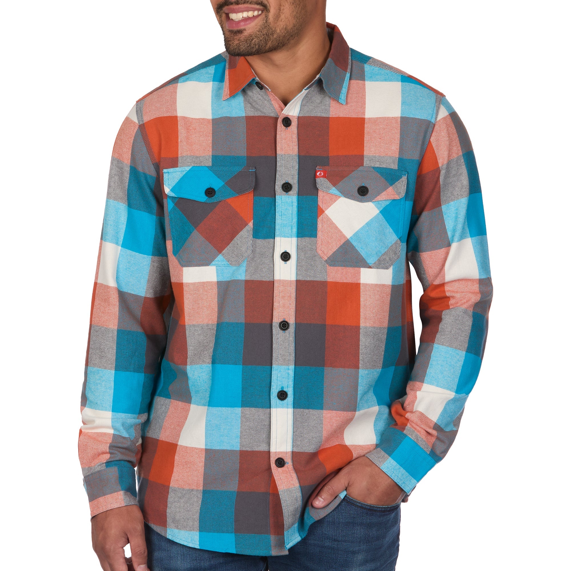 Heavyweight Flannel Shirt with Flap Pockets