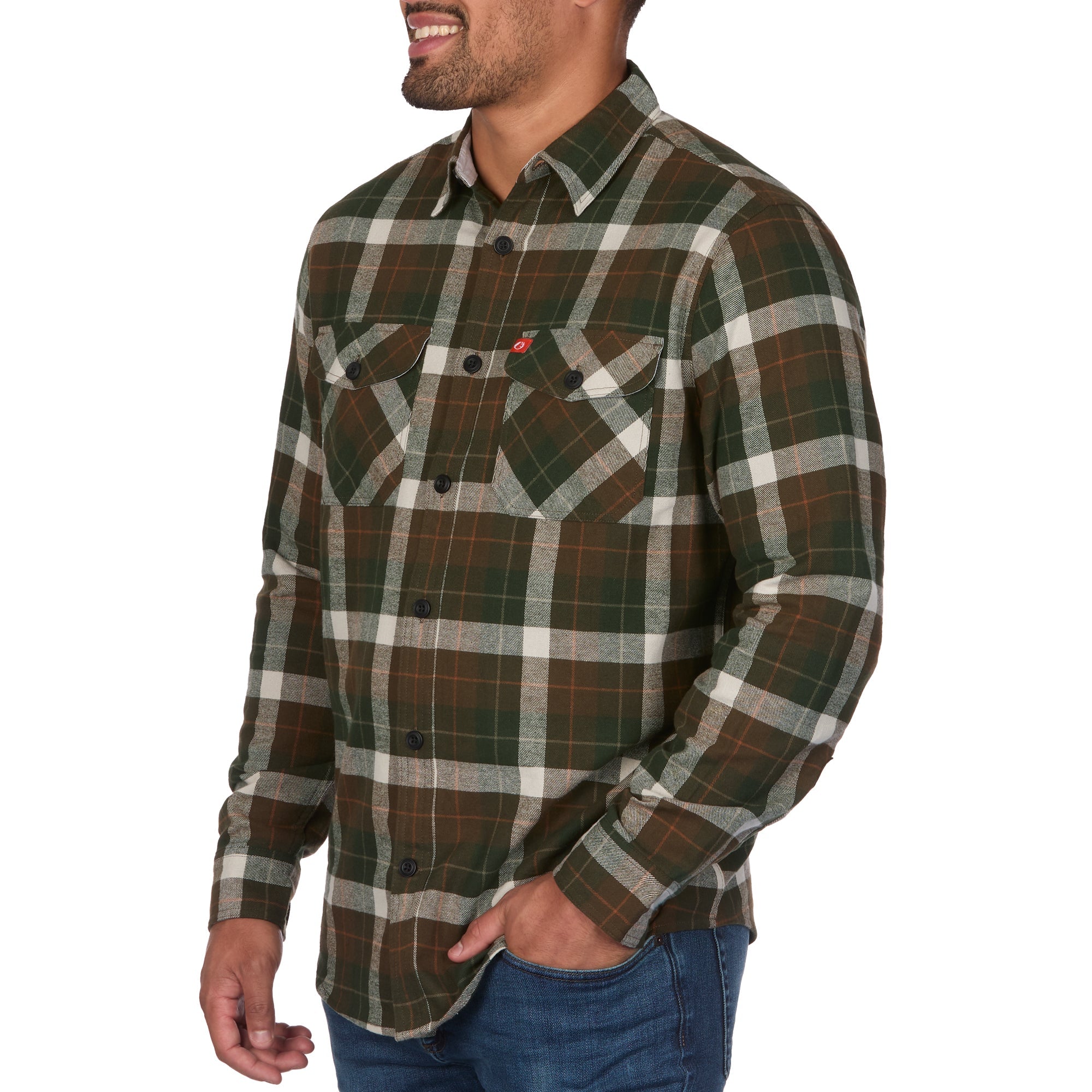 Heavyweight Flannel Shirt with Flap Pockets