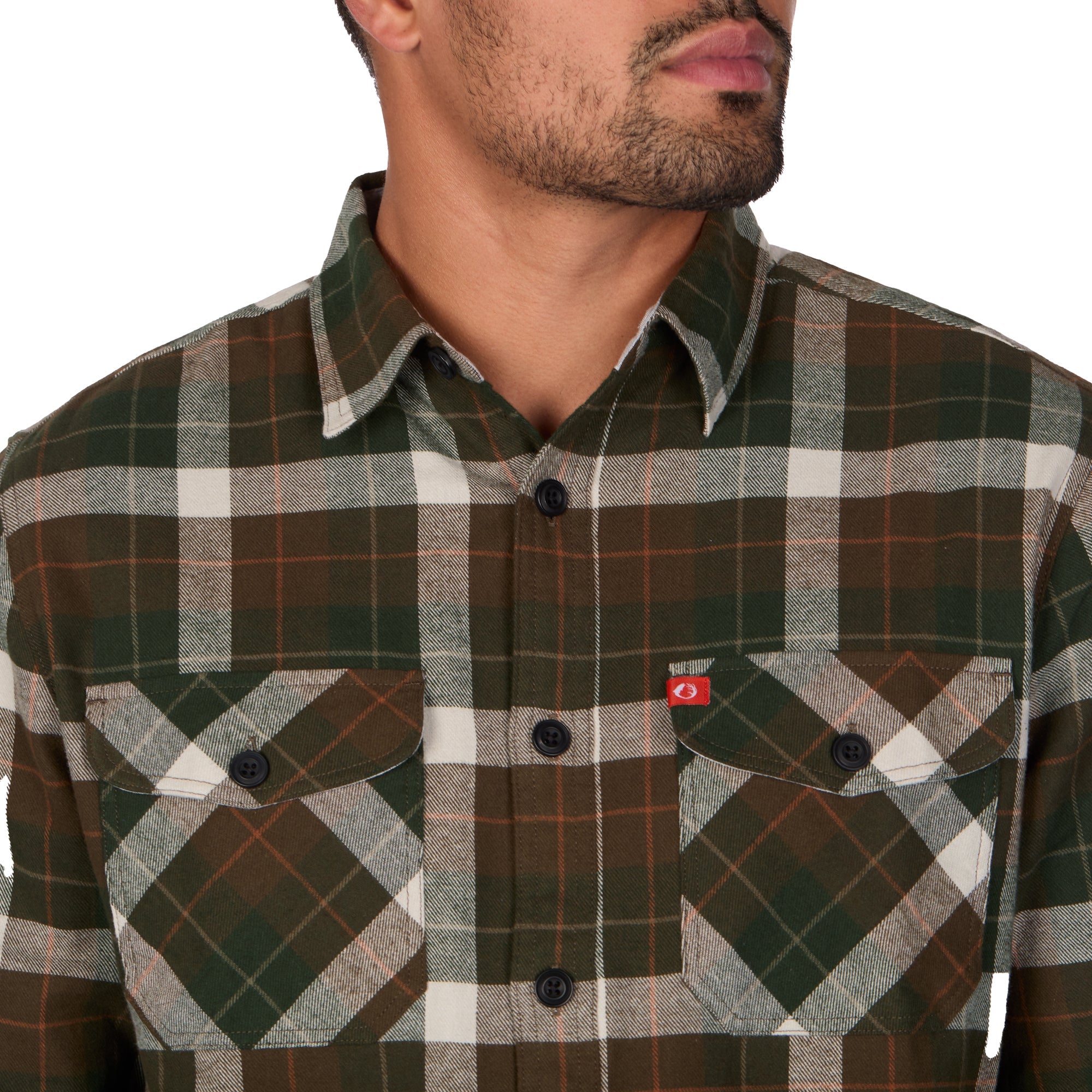 Heavyweight Flannel Shirt with Flap Pockets