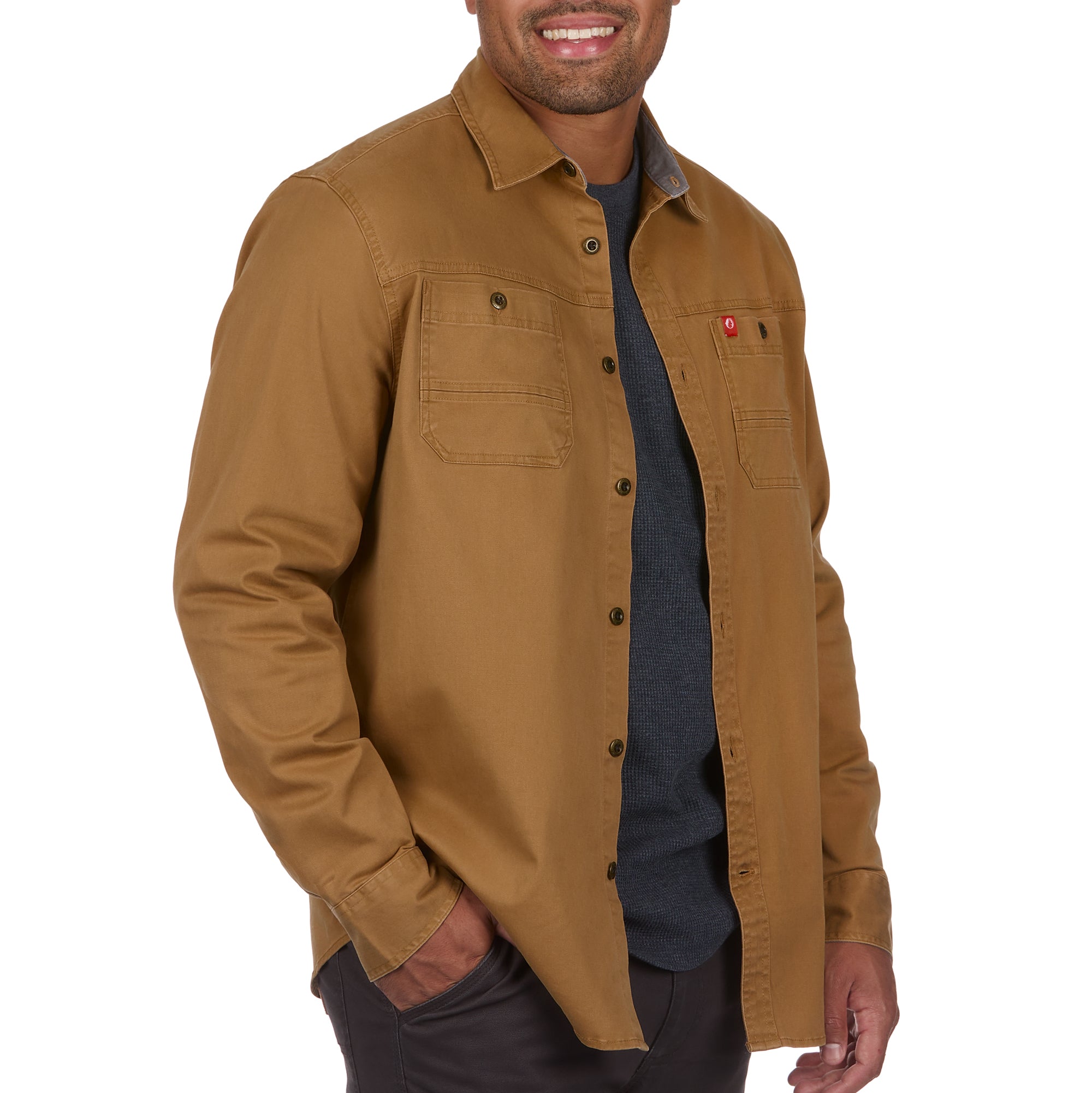 Long-Sleeve Stretch Twill Work Shirt
