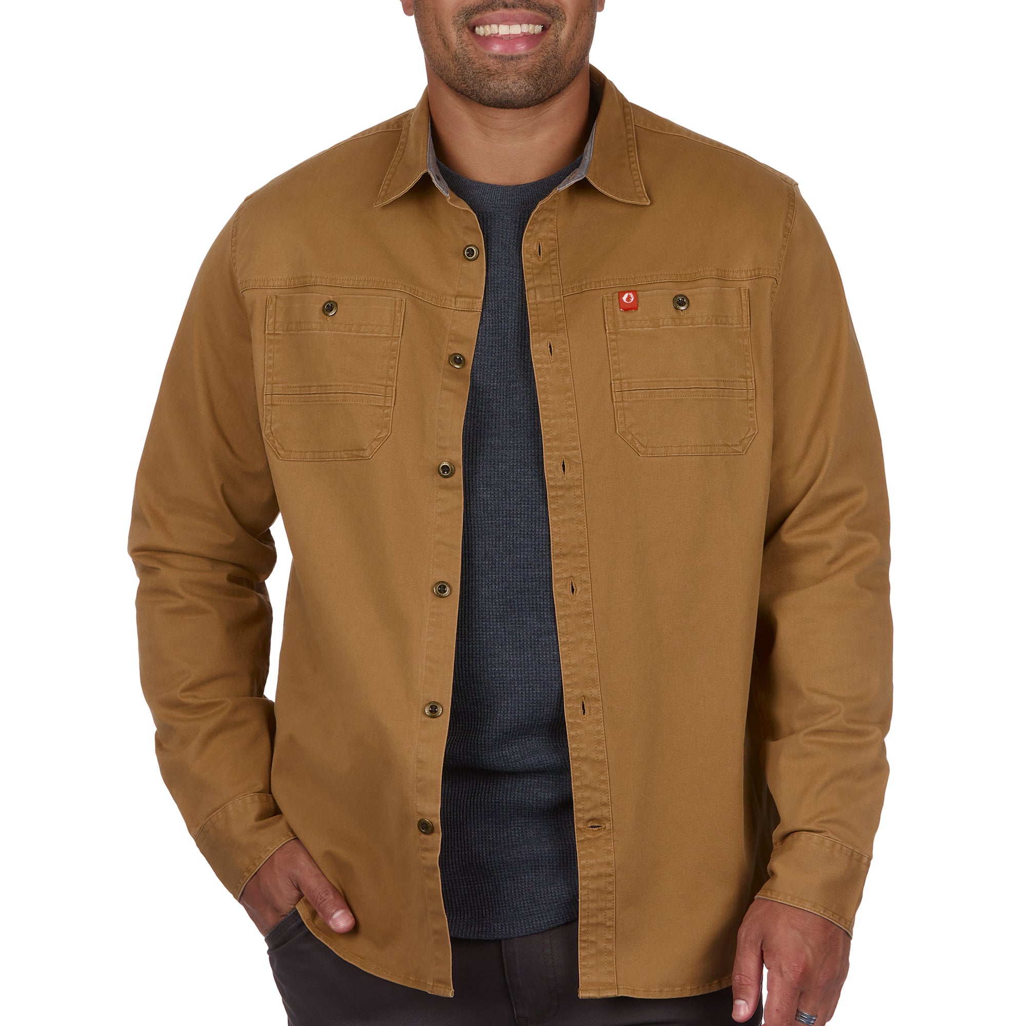 Long-Sleeve Stretch Twill Work Shirt