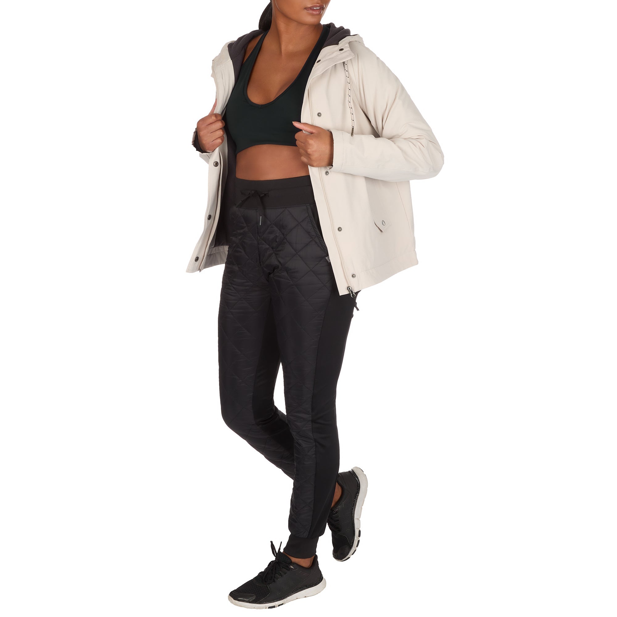 Women's High Rise Quilted Front Joggers