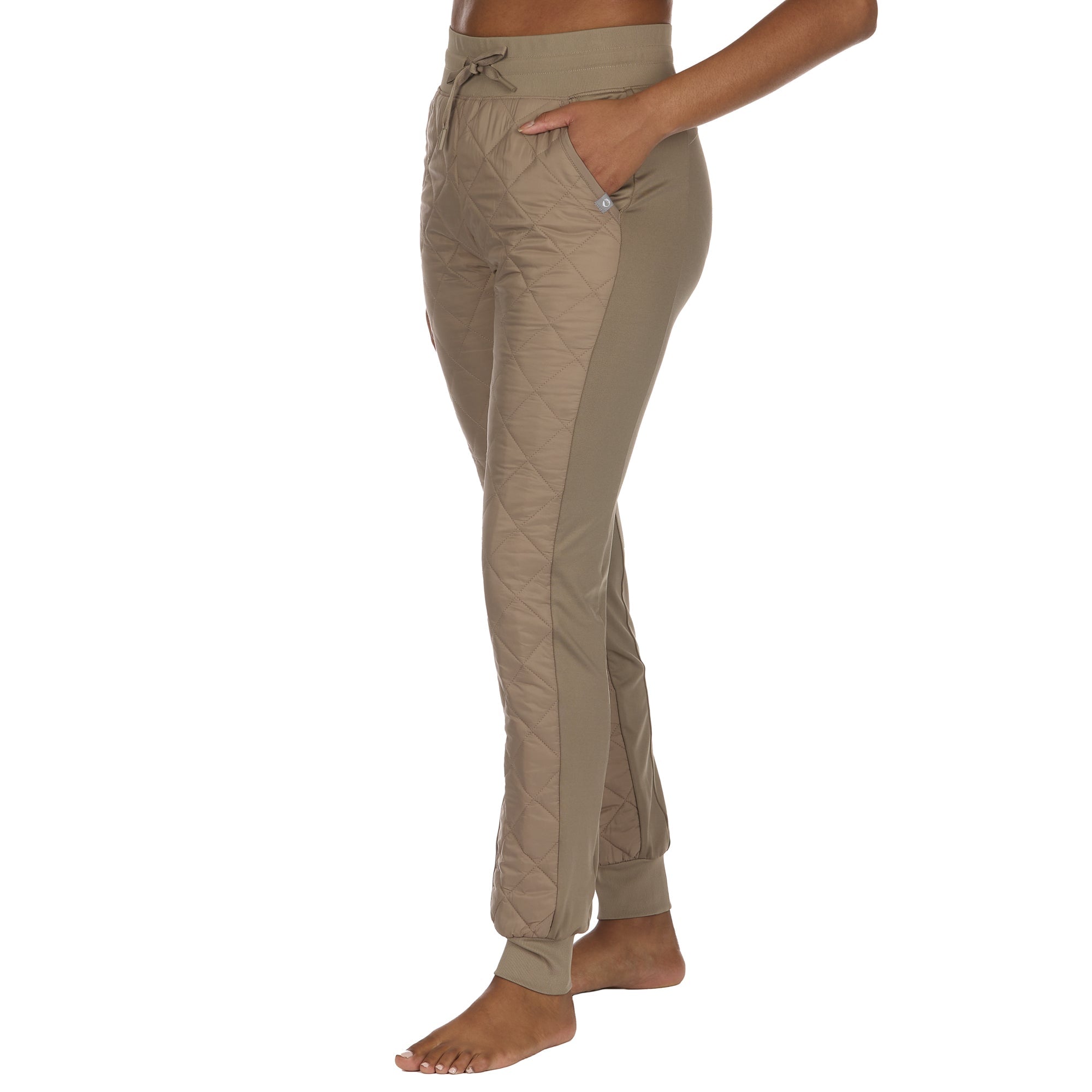 Women's High Rise Quilted Front Joggers