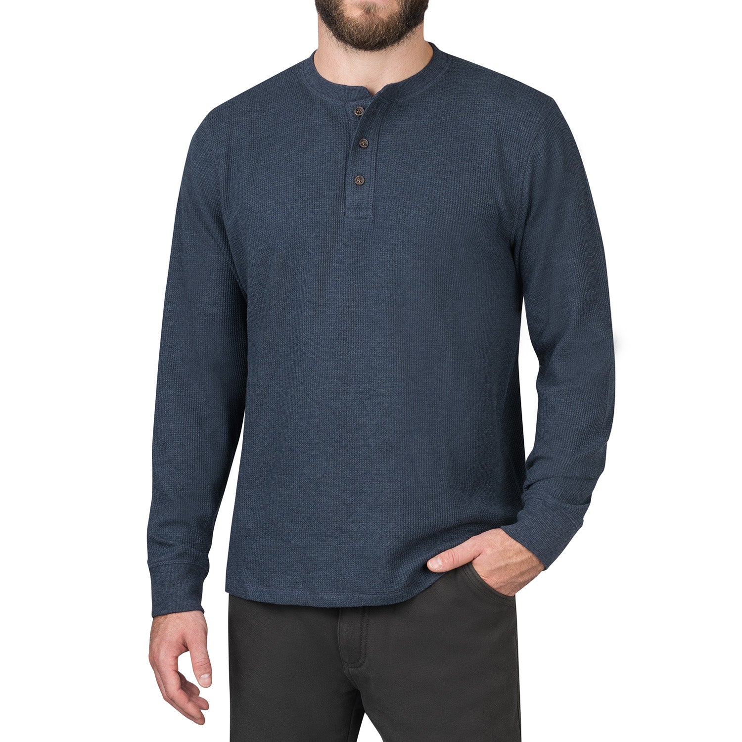 Waffle Henley Long Sleeve Shirt
