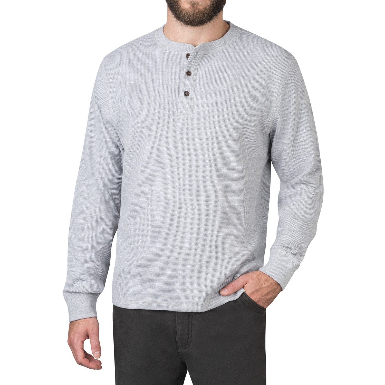 Waffle Henley Long Sleeve Shirt