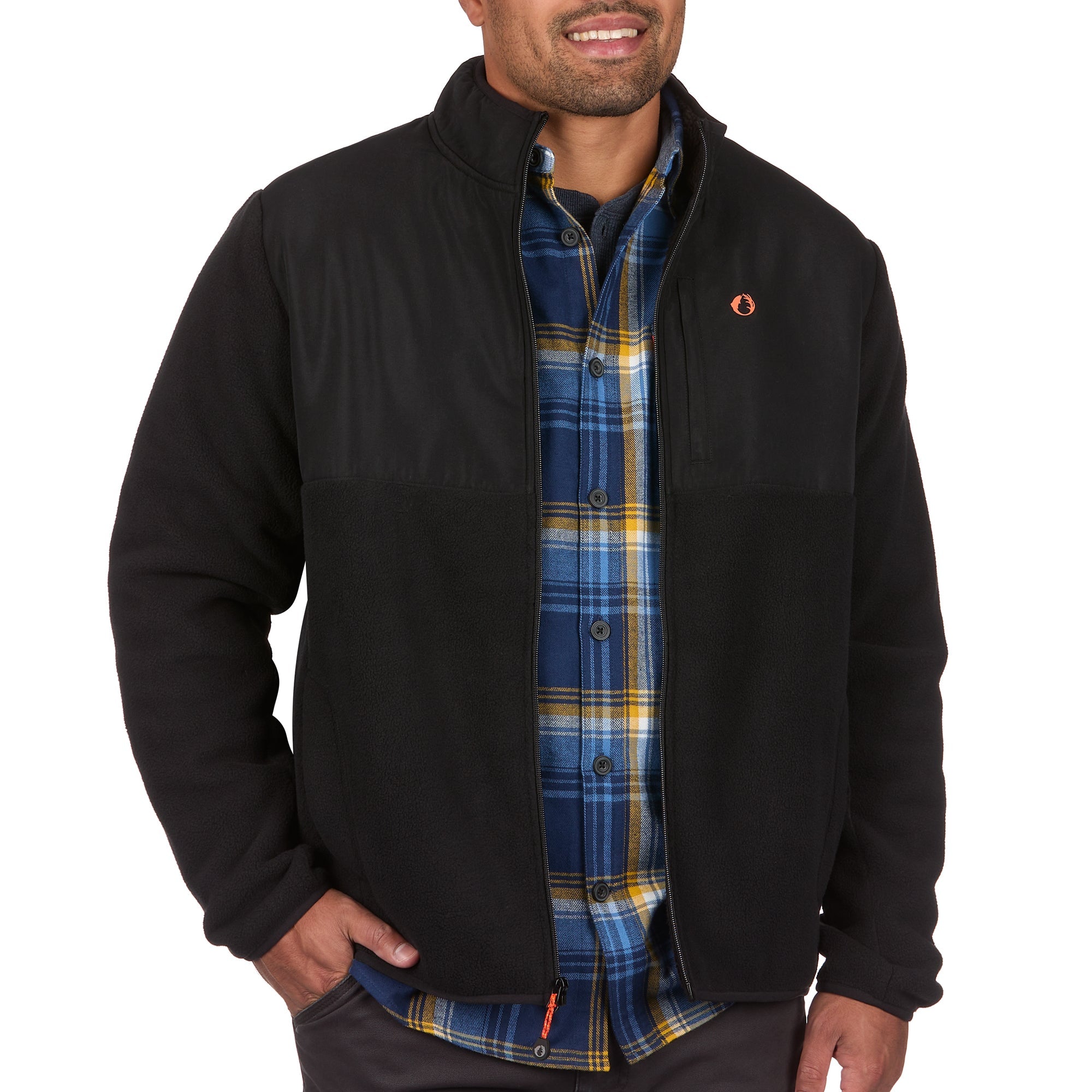 Sherpa Bonded Polar Fleece Full-Zip Jacket