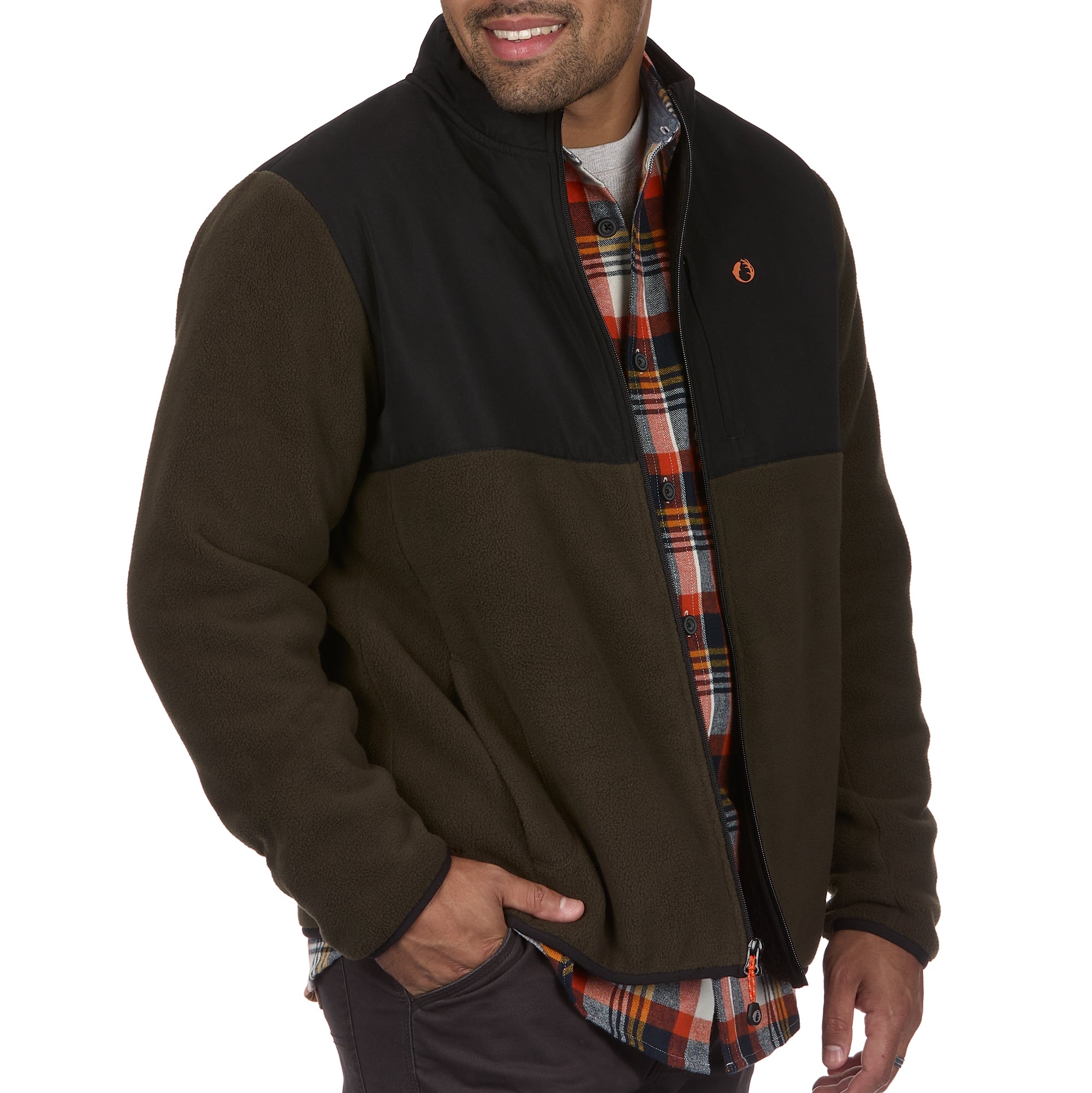 Sherpa Bonded Polar Fleece Full-Zip Jacket