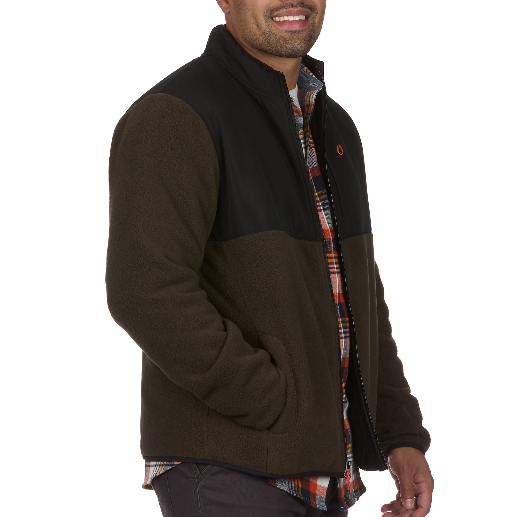 Sherpa Bonded Polar Fleece Full-Zip Jacket