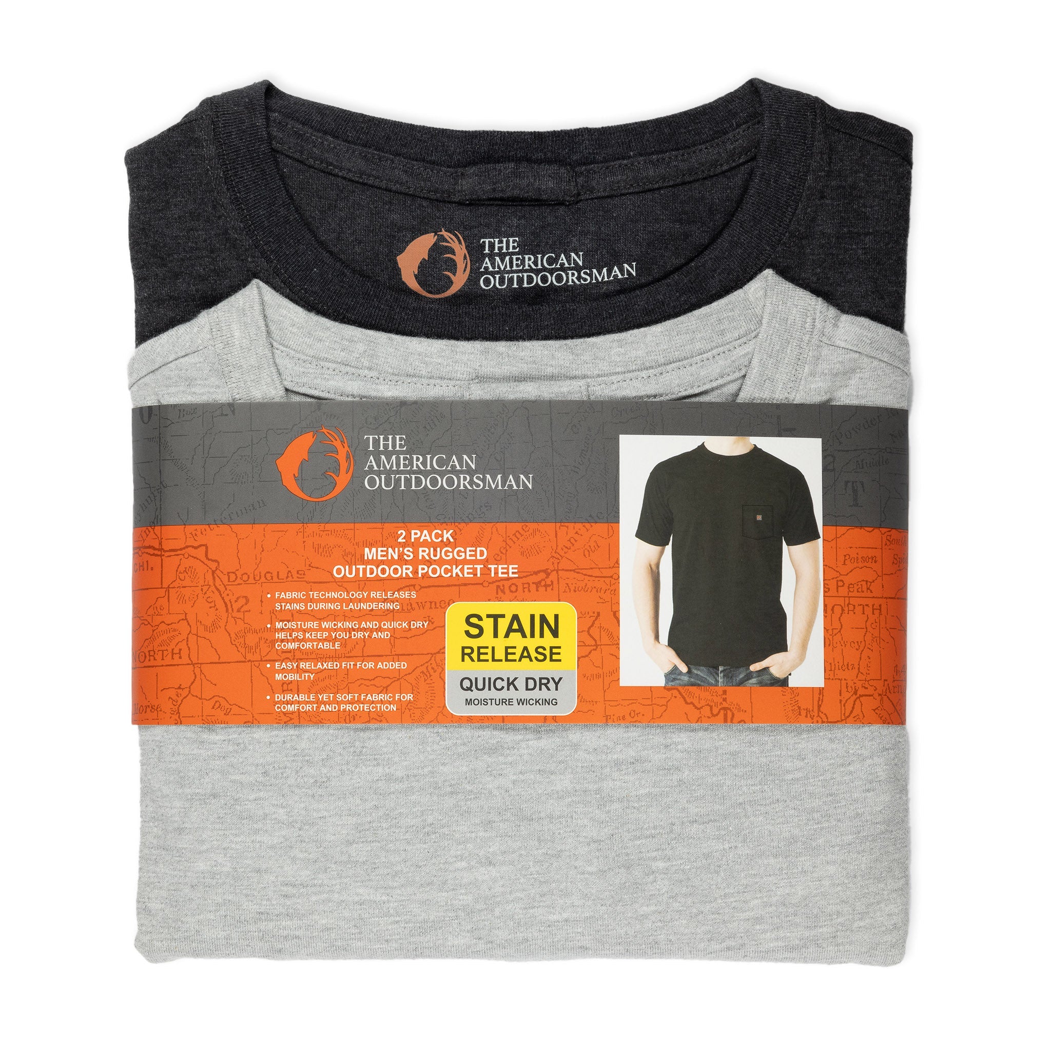 2-Pack Rugged Outdoor Workwear Pocket Tee