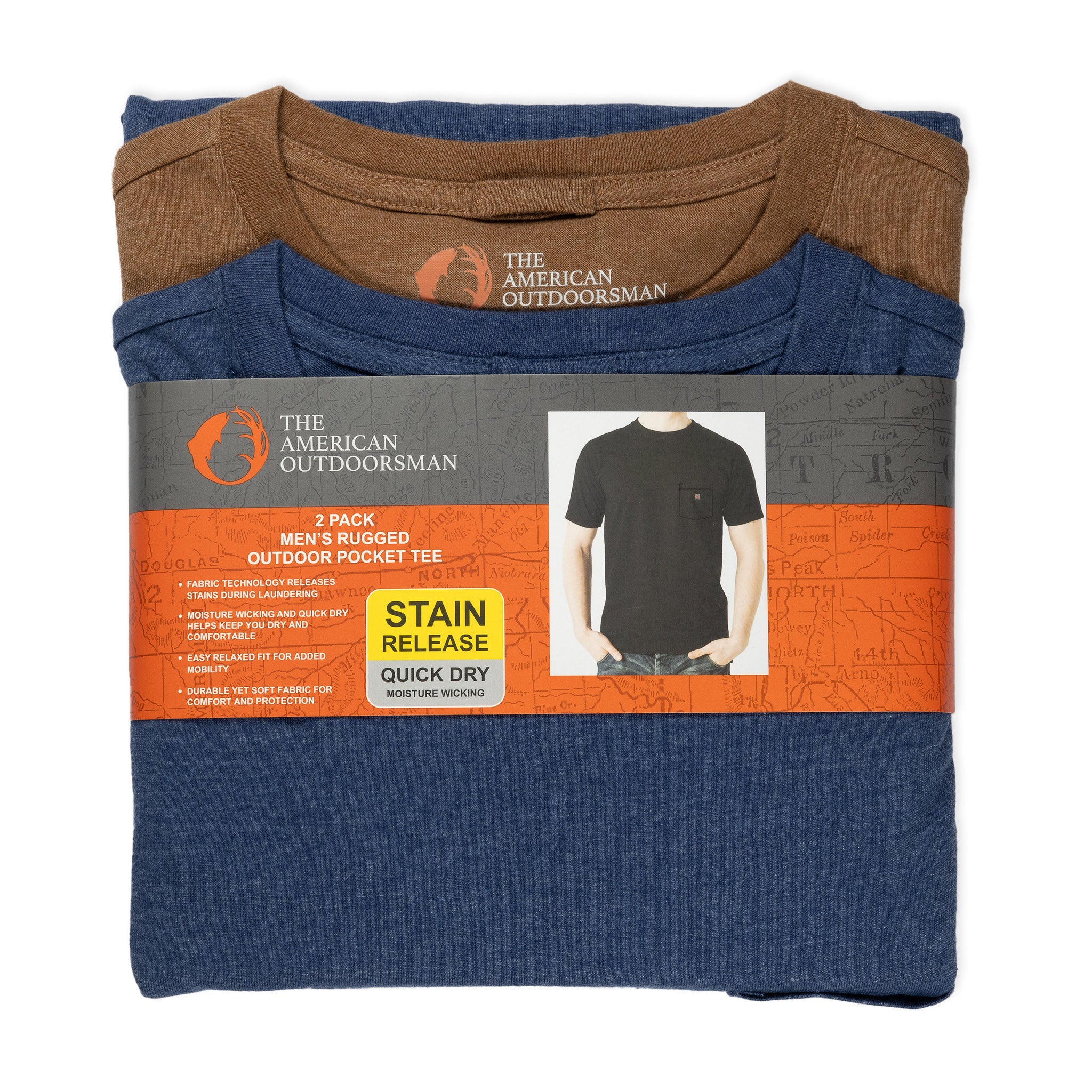 2-Pack Rugged Outdoor Workwear Pocket Tee