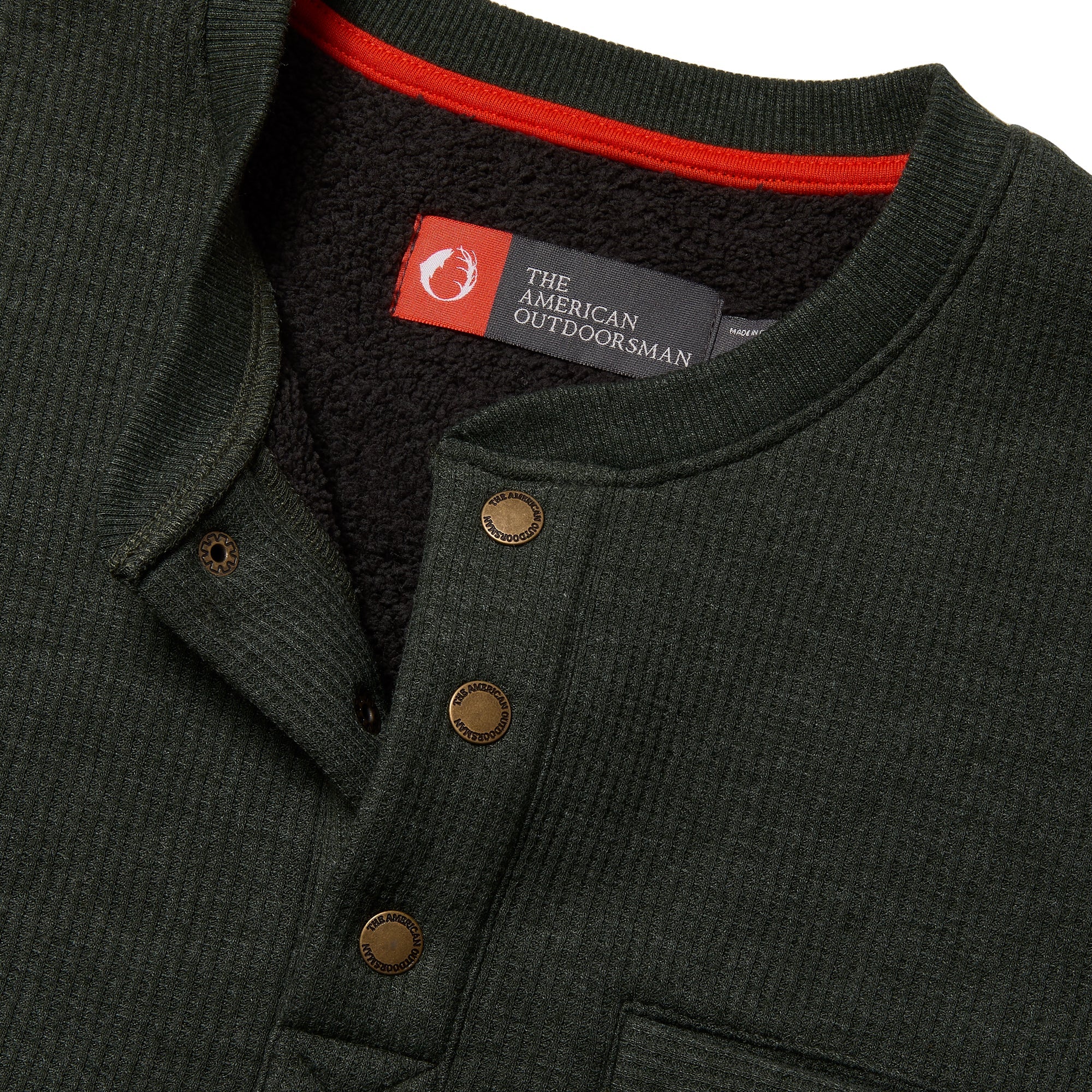 Sherpa Lined Waffle Henley Shirt