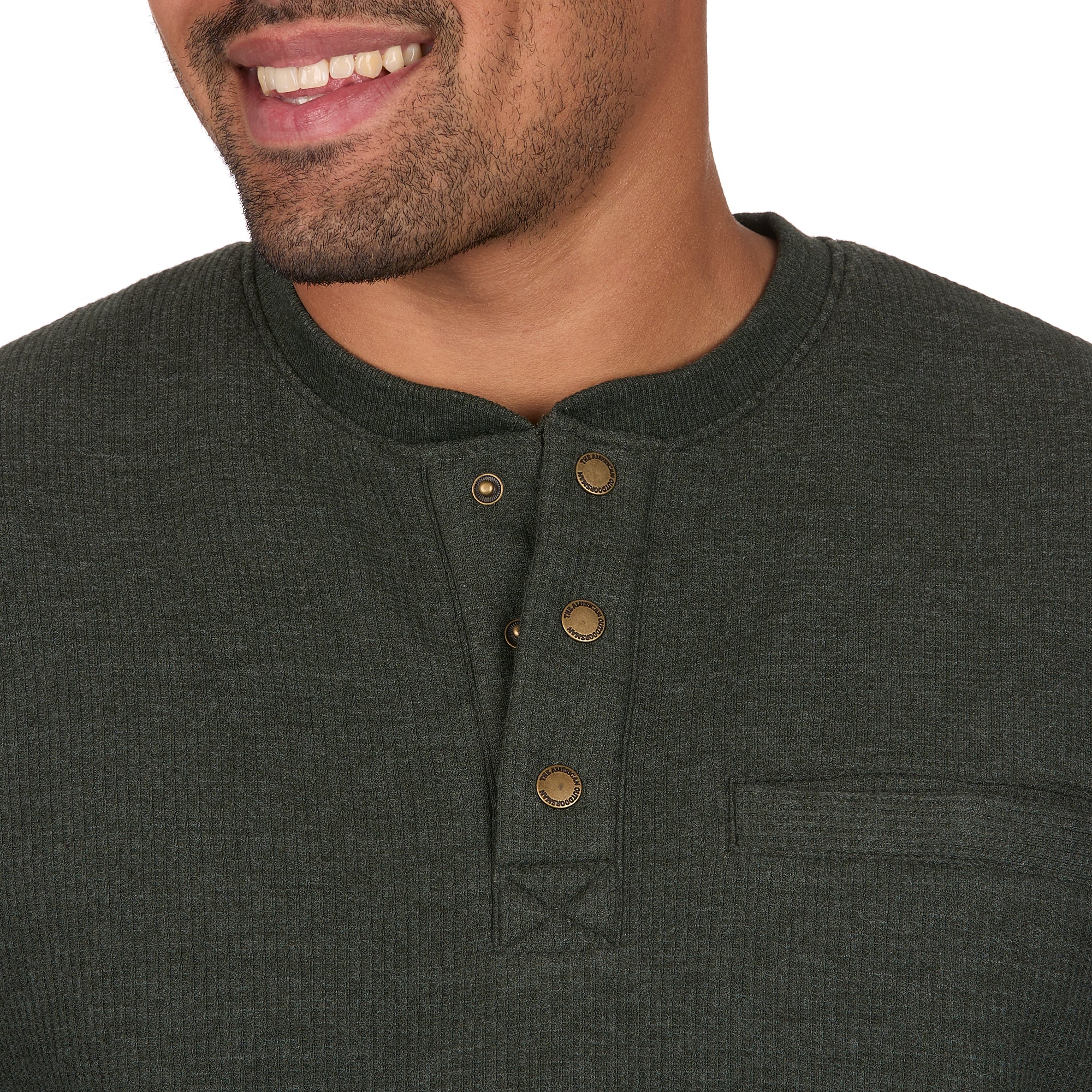 Sherpa Lined Waffle Henley Shirt