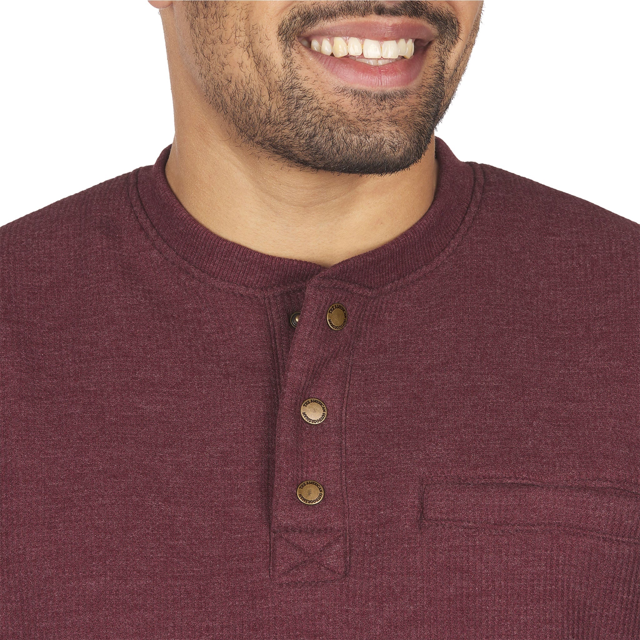 Sherpa Lined Waffle Henley Shirt