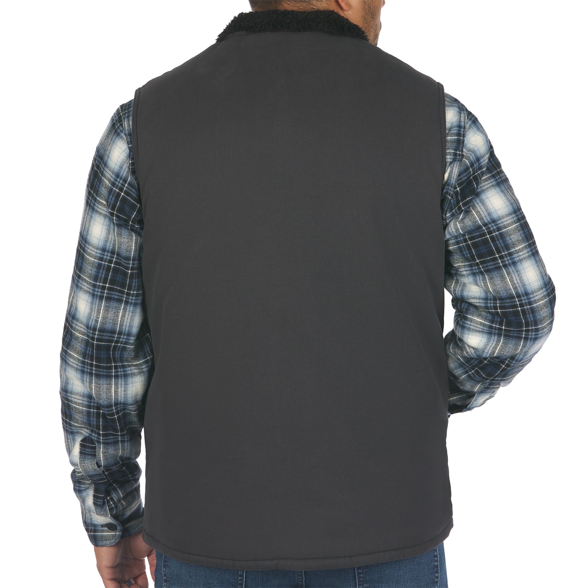 Solid Sherpa Lined Twill Vest