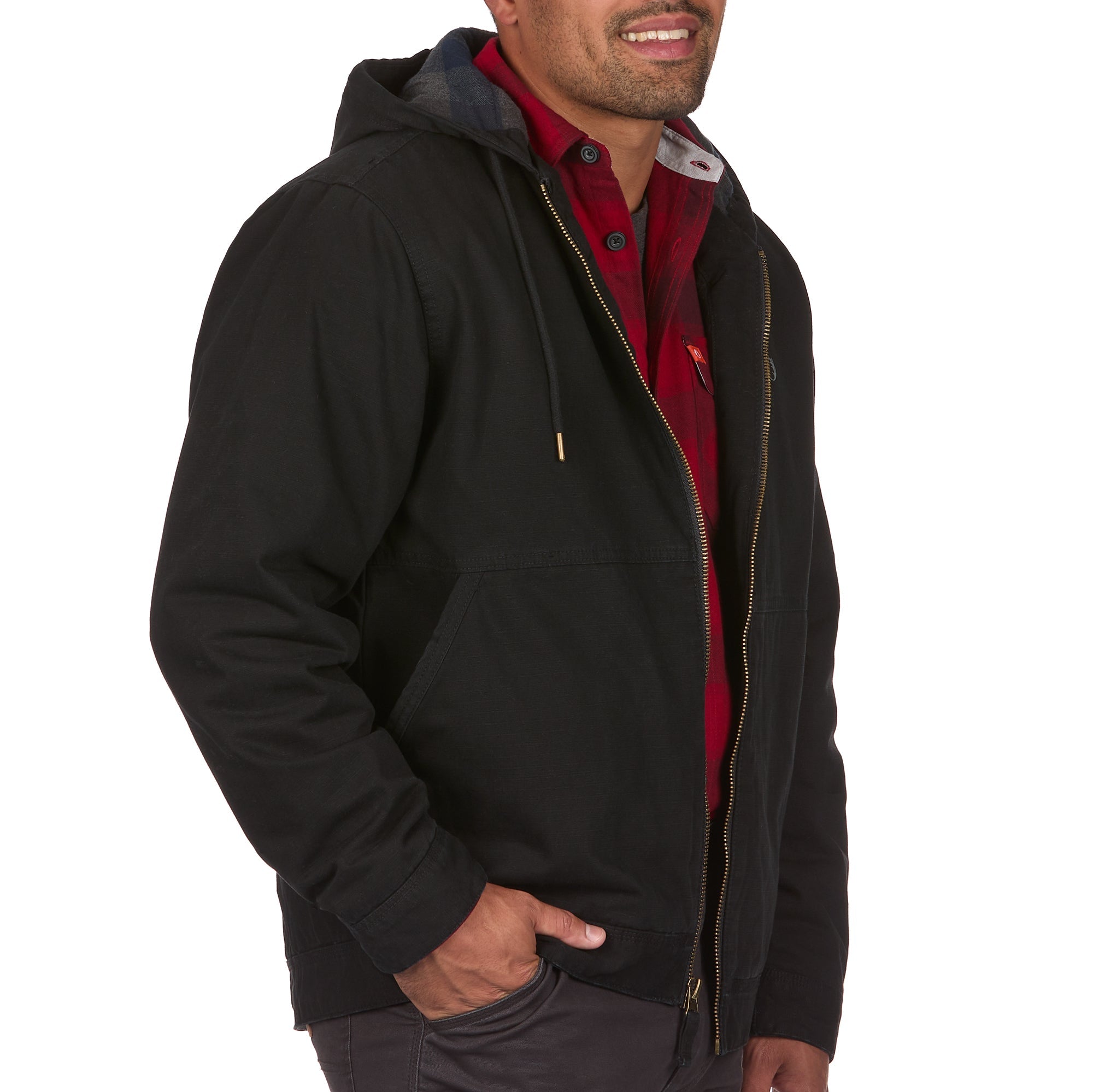 Cotton Ripstop Hooded Work Jacket