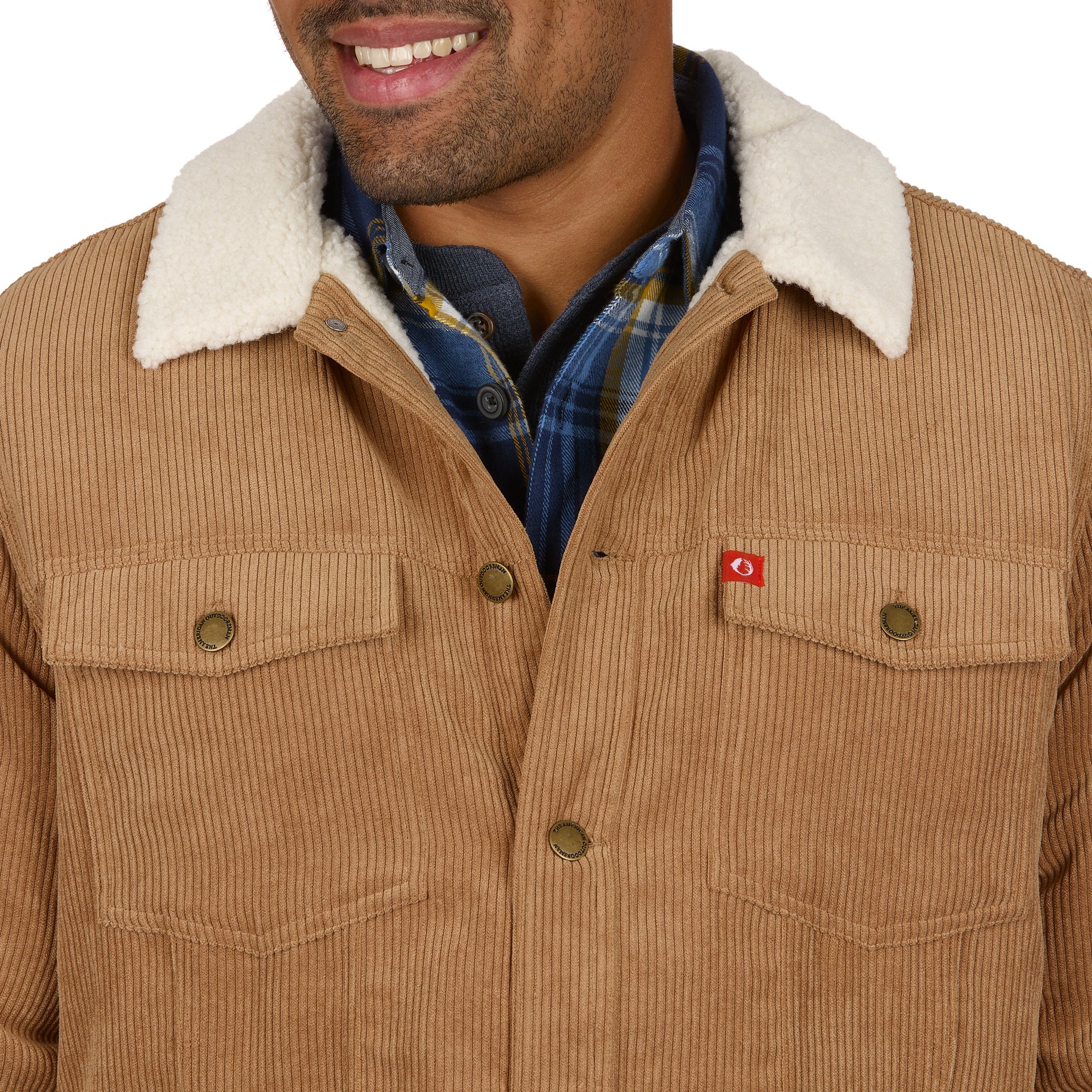 Faux Sheepskin Lined Corduroy Trucker Jacket