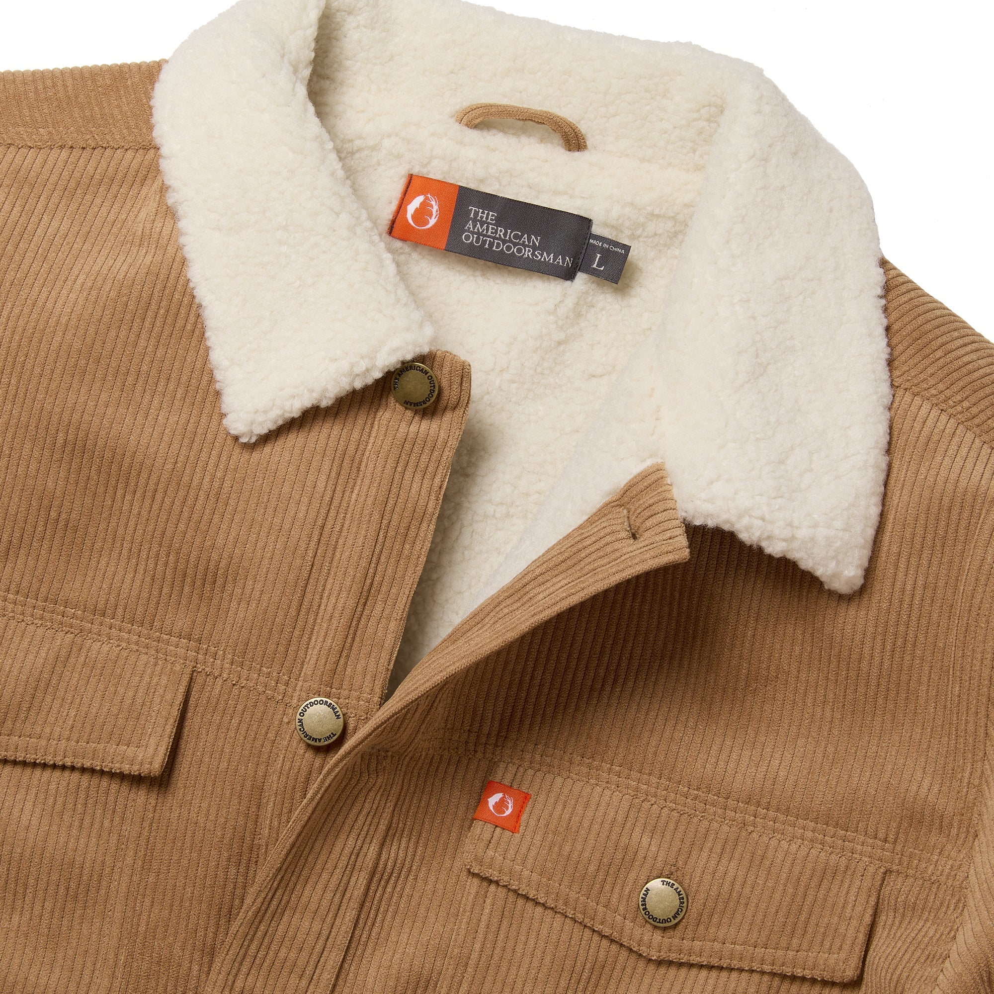 Faux Sheepskin Lined Corduroy Trucker Jacket