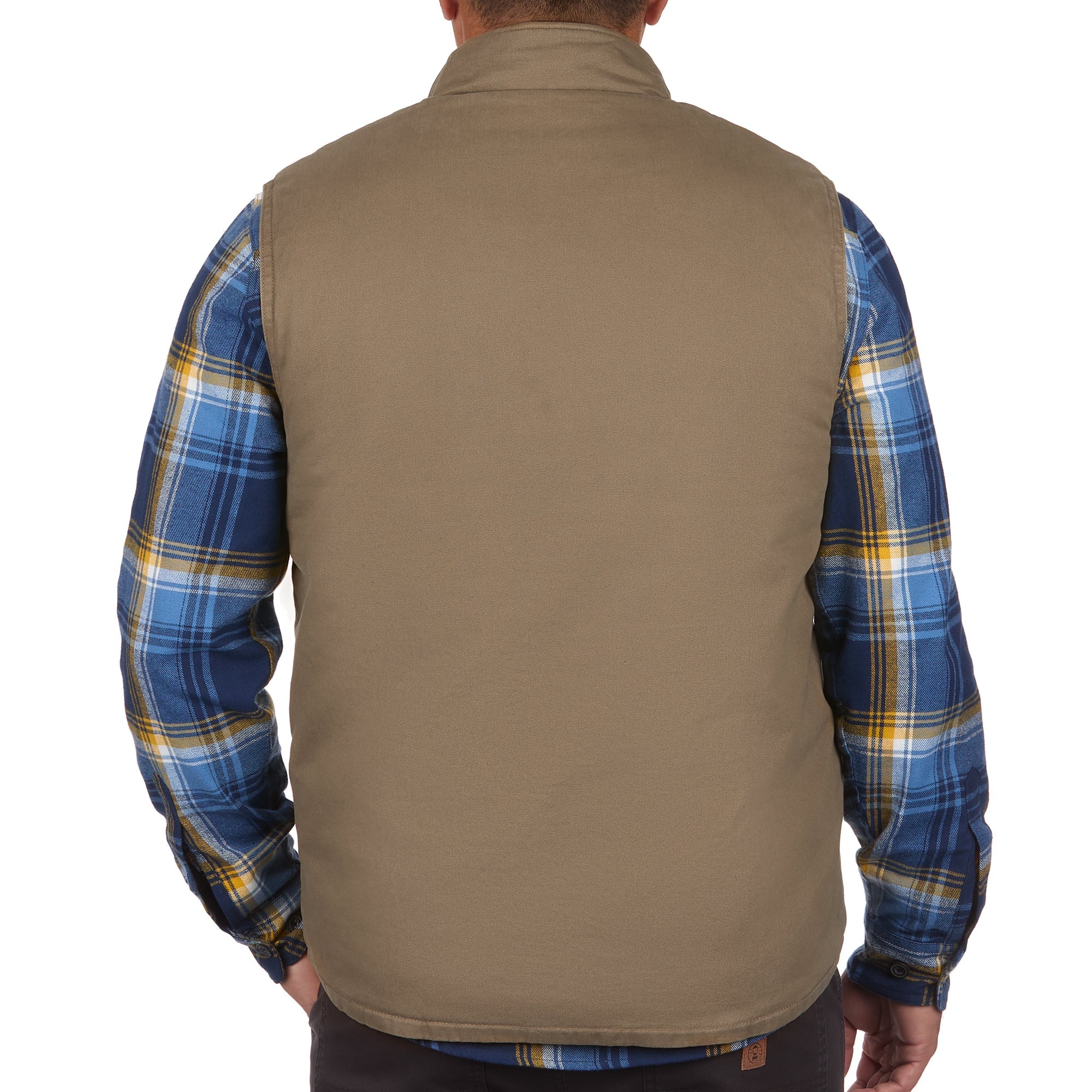 Solid Sherpa Lined Twill Vest