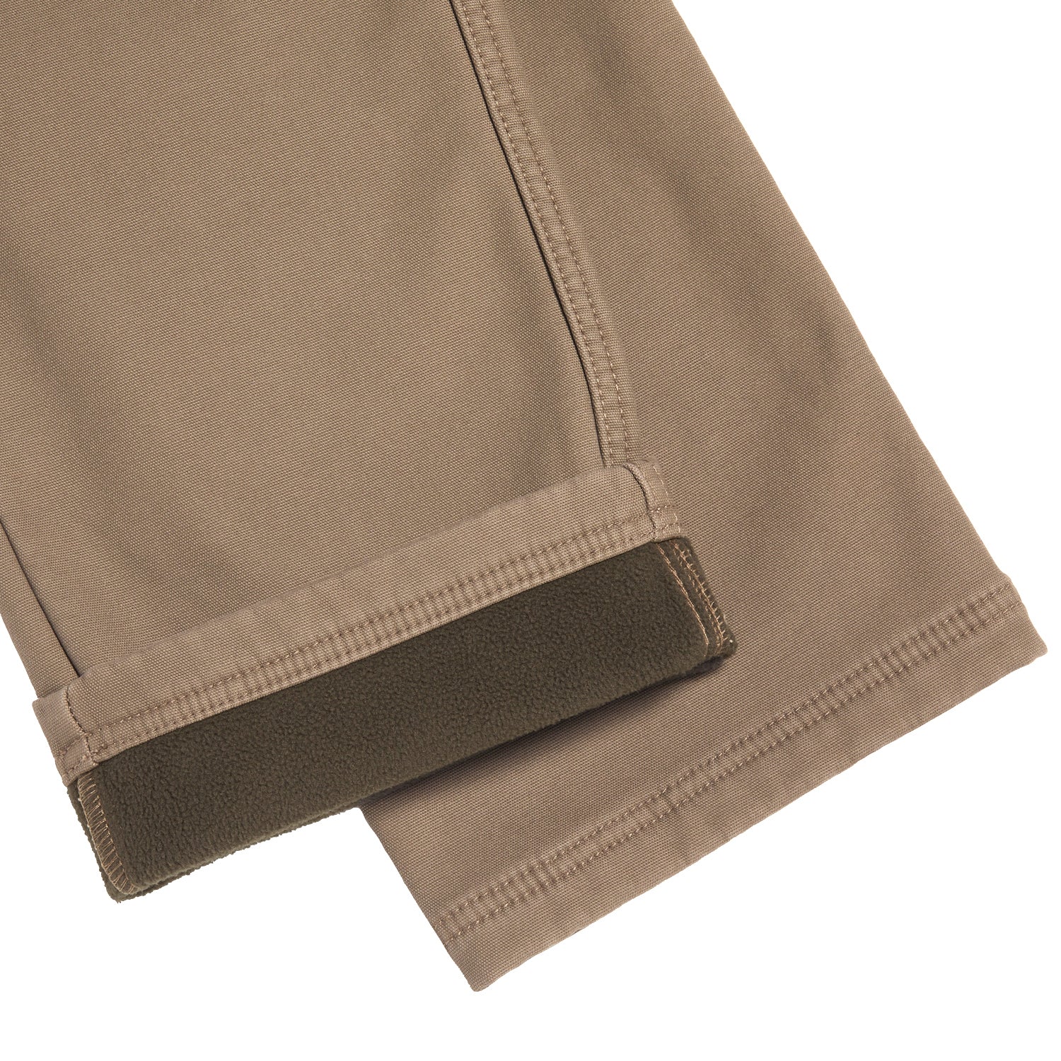 Fleece Bonded Canvas Work Pants with Herringbone Trim