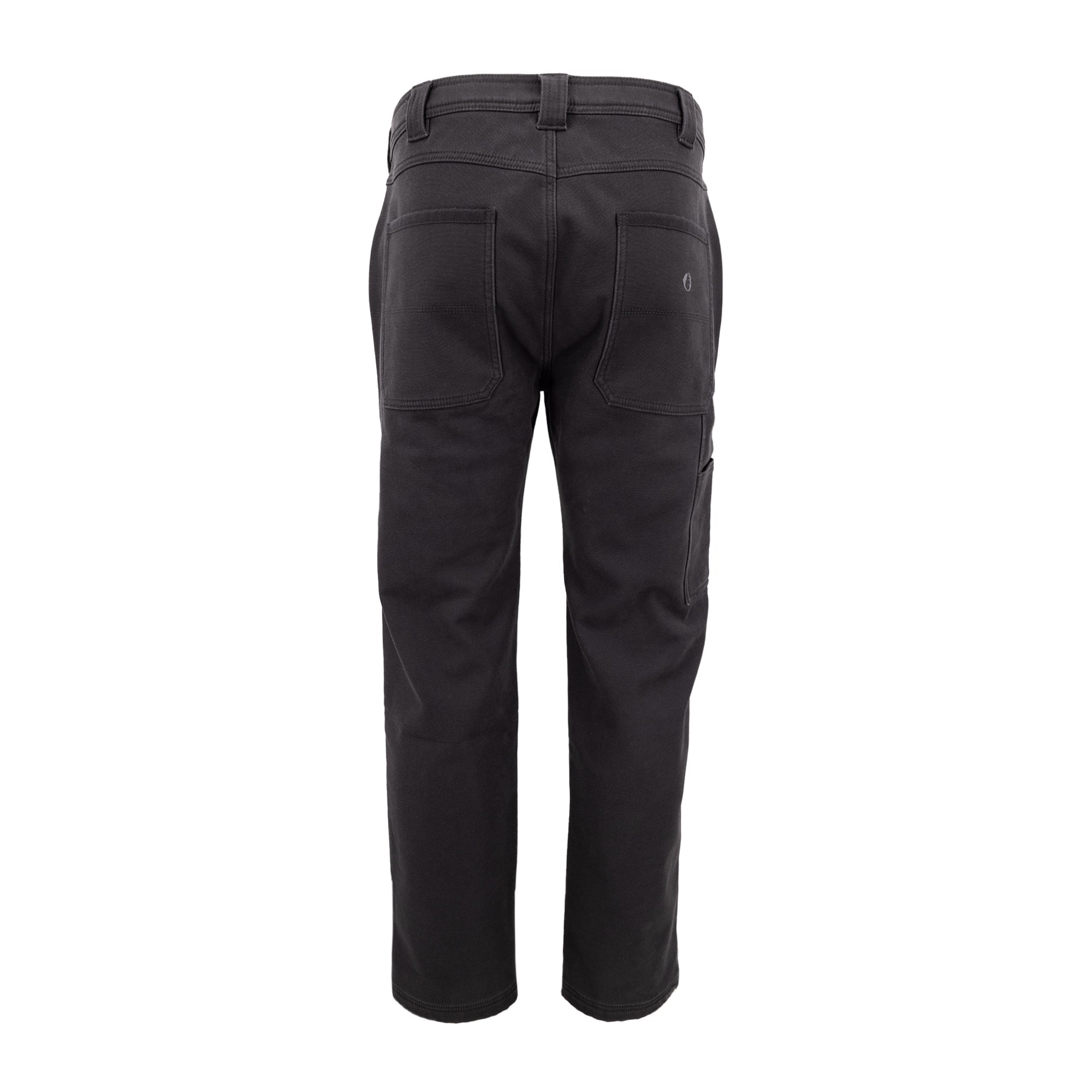 Fleece Bonded Canvas Work Pants with Herringbone Trim