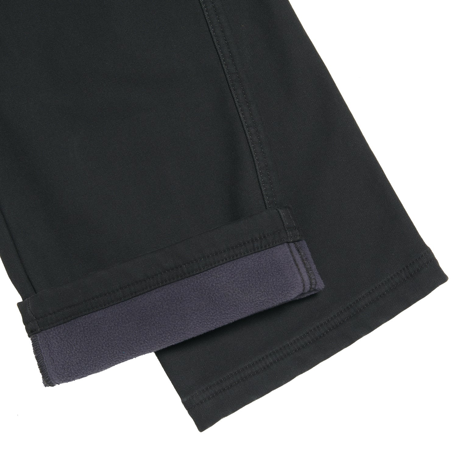 Fleece Bonded Canvas Work Pants with Herringbone Trim
