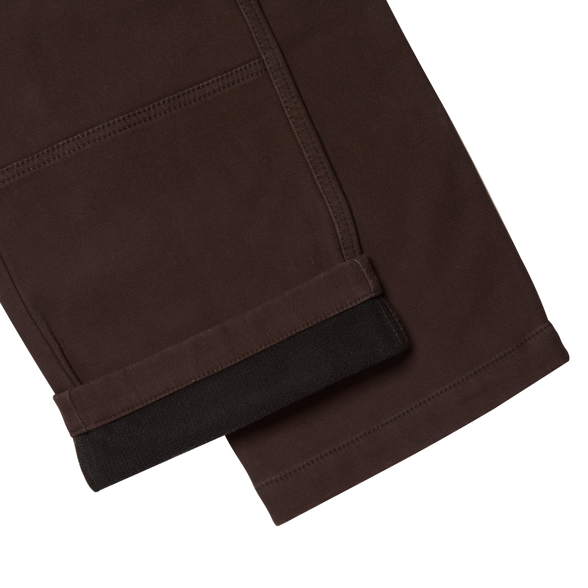 Grid Fleece-Bonded Canvas Pieced Work Pants