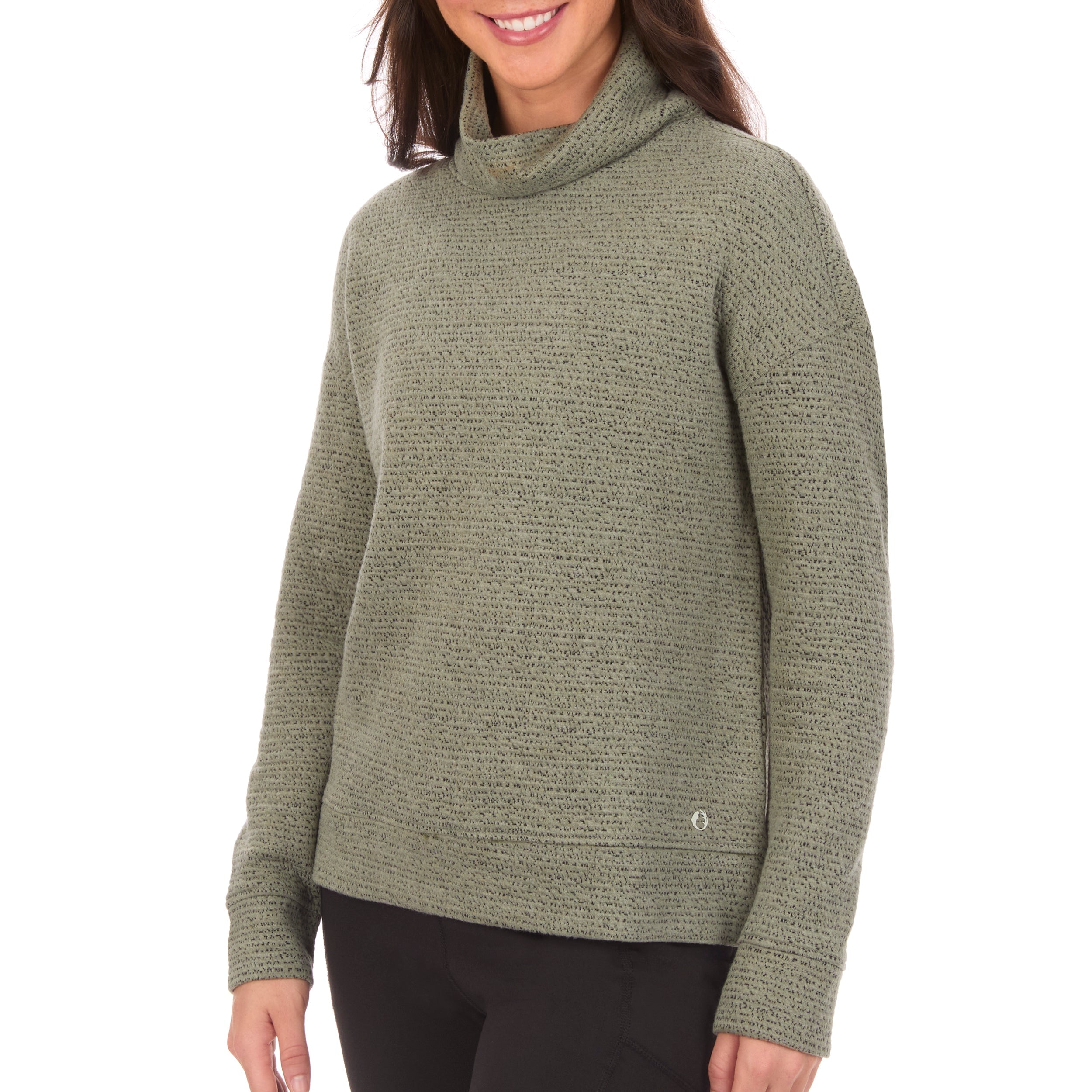 Women's Mock Neck Jacquard Pullover