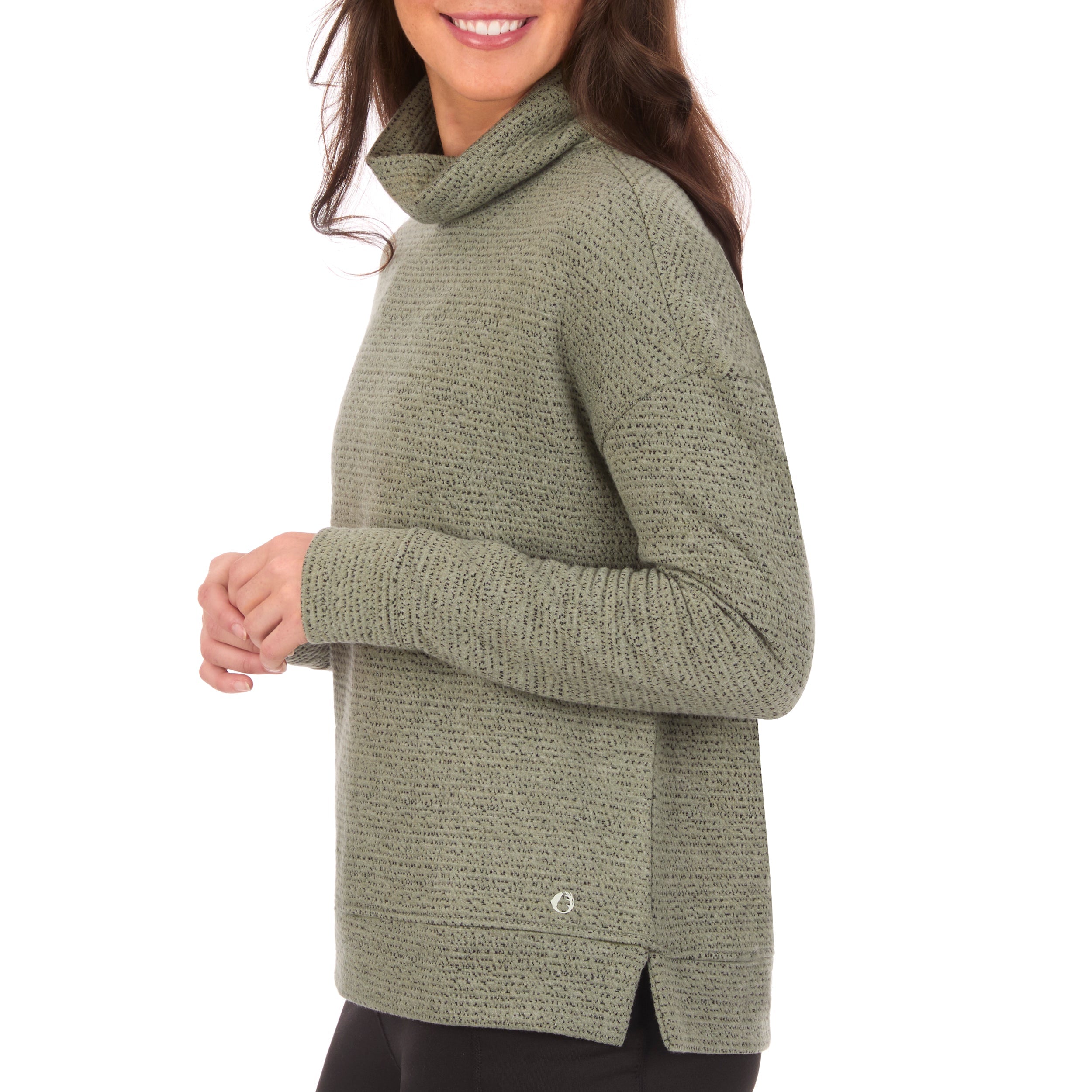 Women's Mock Neck Jacquard Pullover