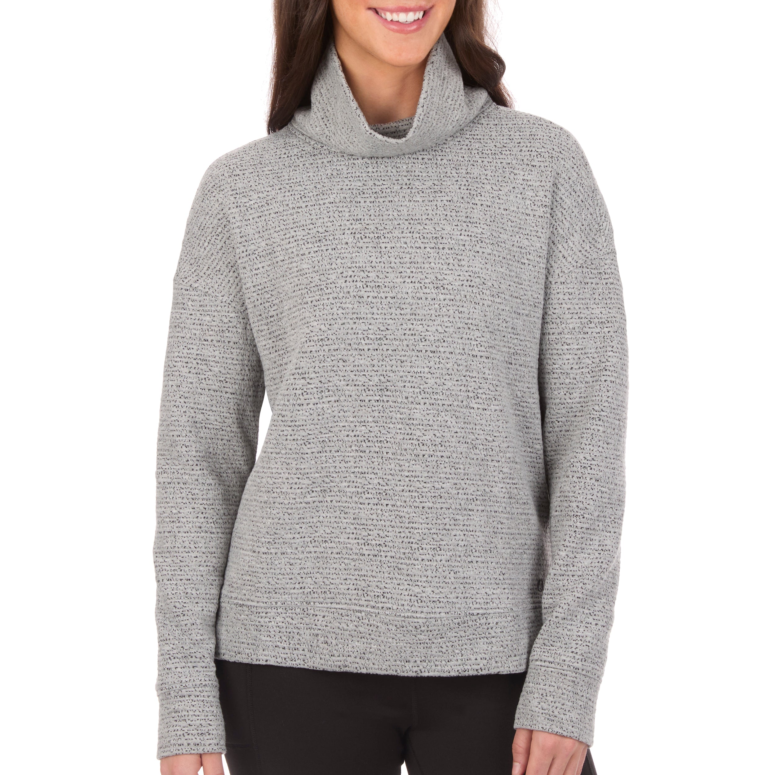 Women's Mock Neck Jacquard Pullover