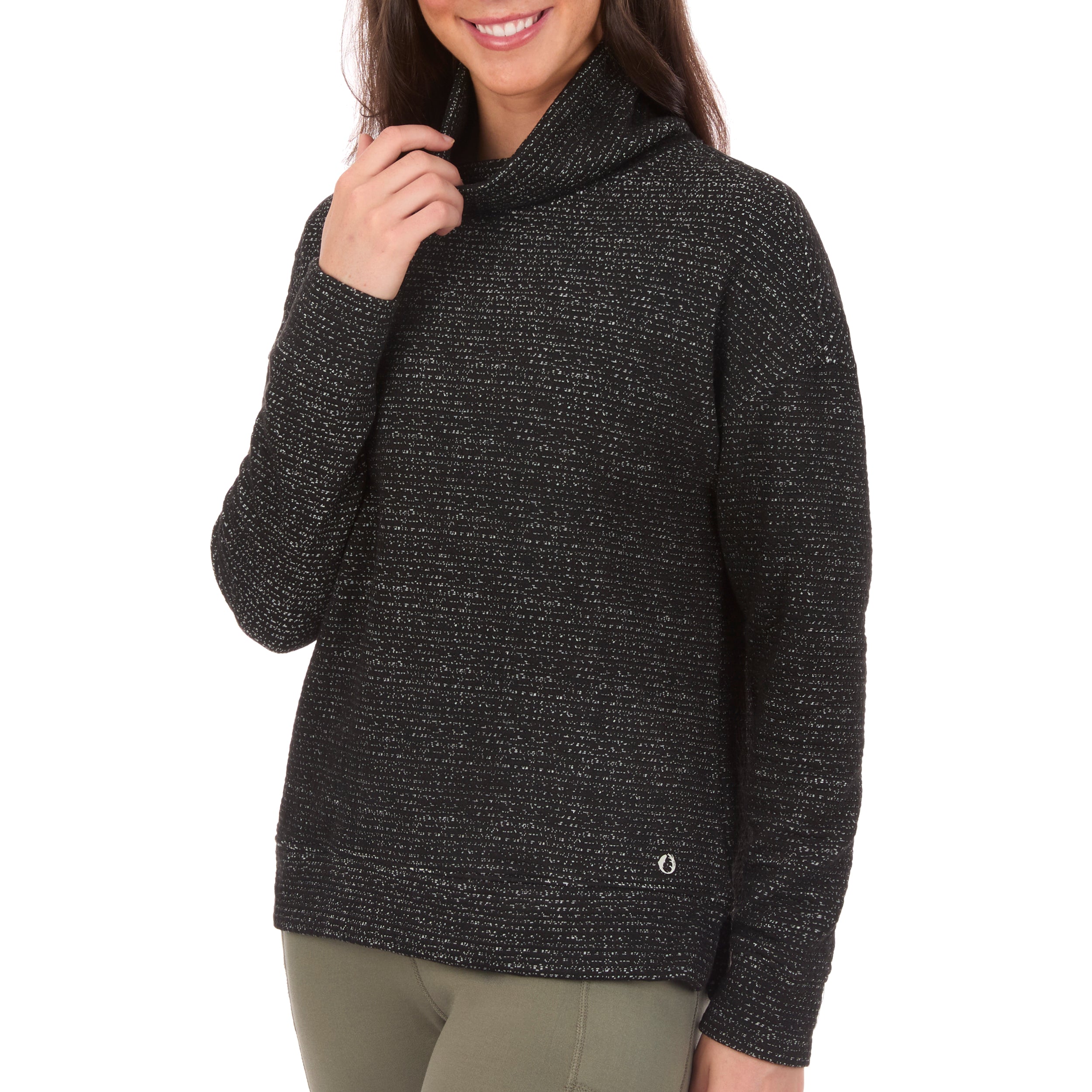 Women's Mock Neck Jacquard Pullover