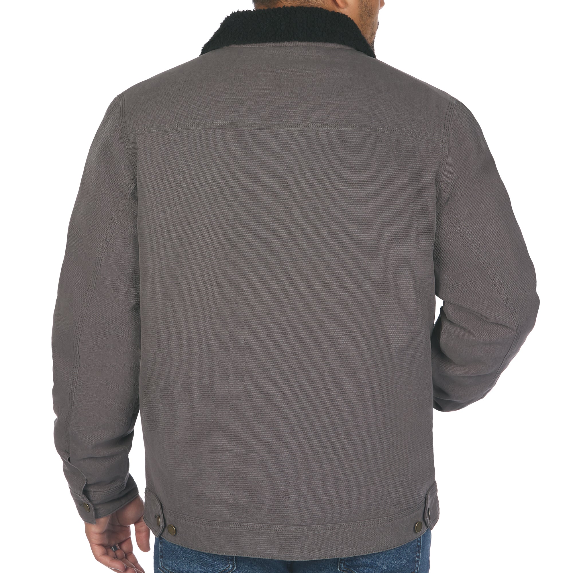 Solid Sherpa Lined Trucker Jacket